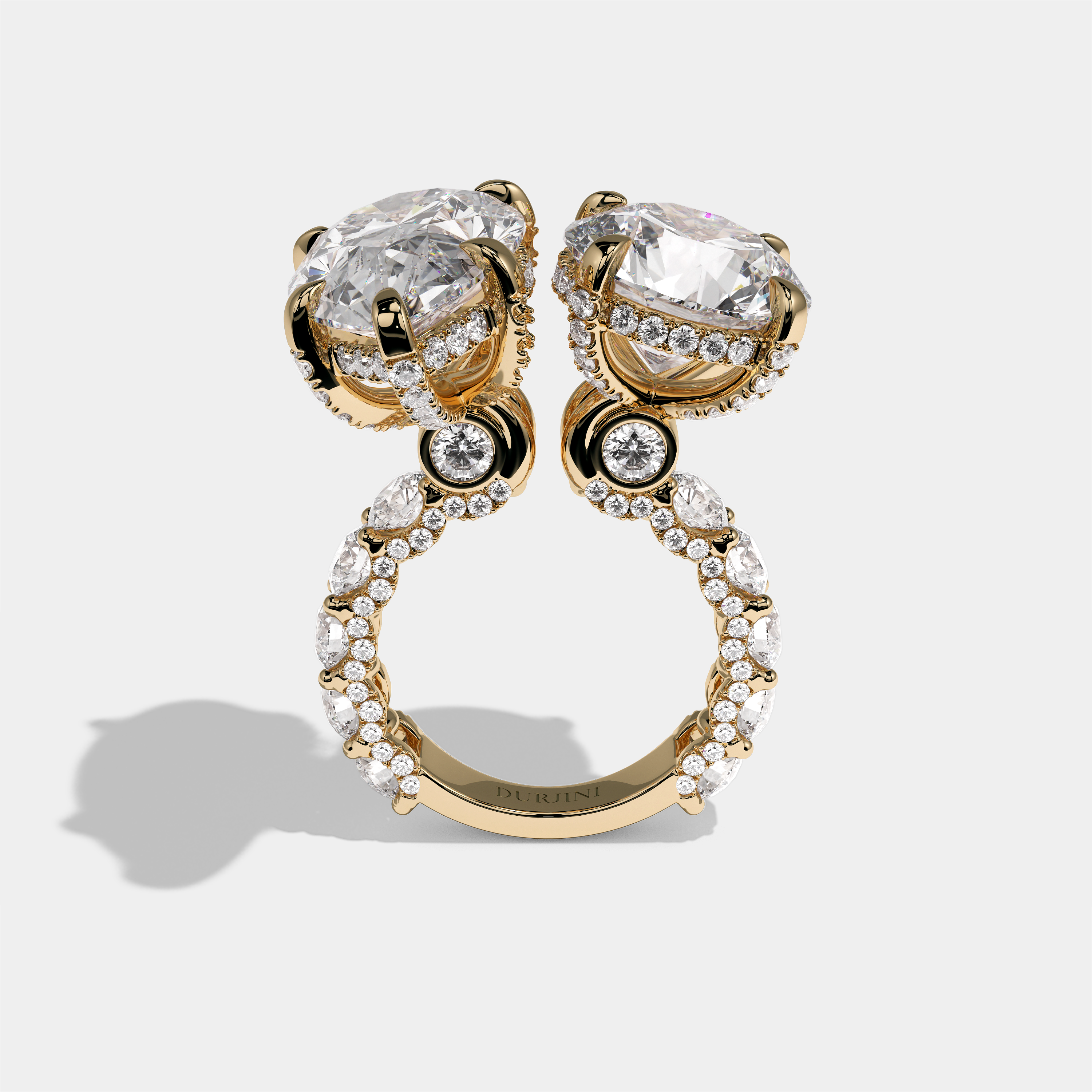 Batya Lady of Grace Diamond Pear Toi Moi Halo Engagement Ring 18K Yellow Gold 20.00ct