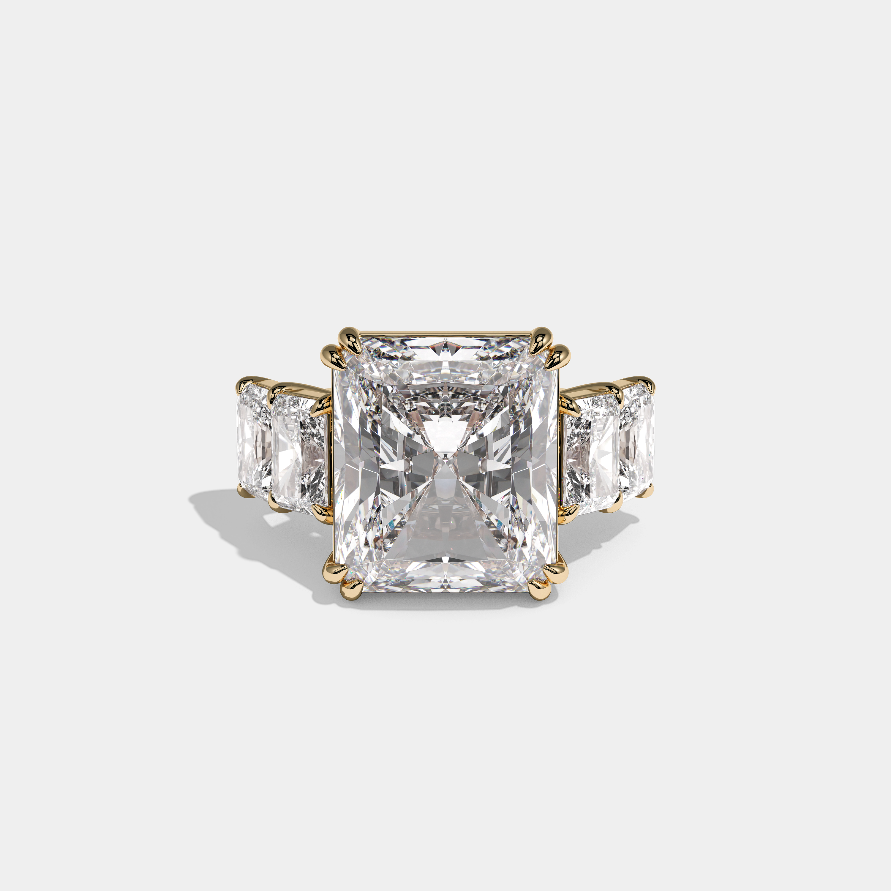 Hila Highgrove Diamond Radiant Halo Engagement Ring 18K Yellow Gold 40.00ct