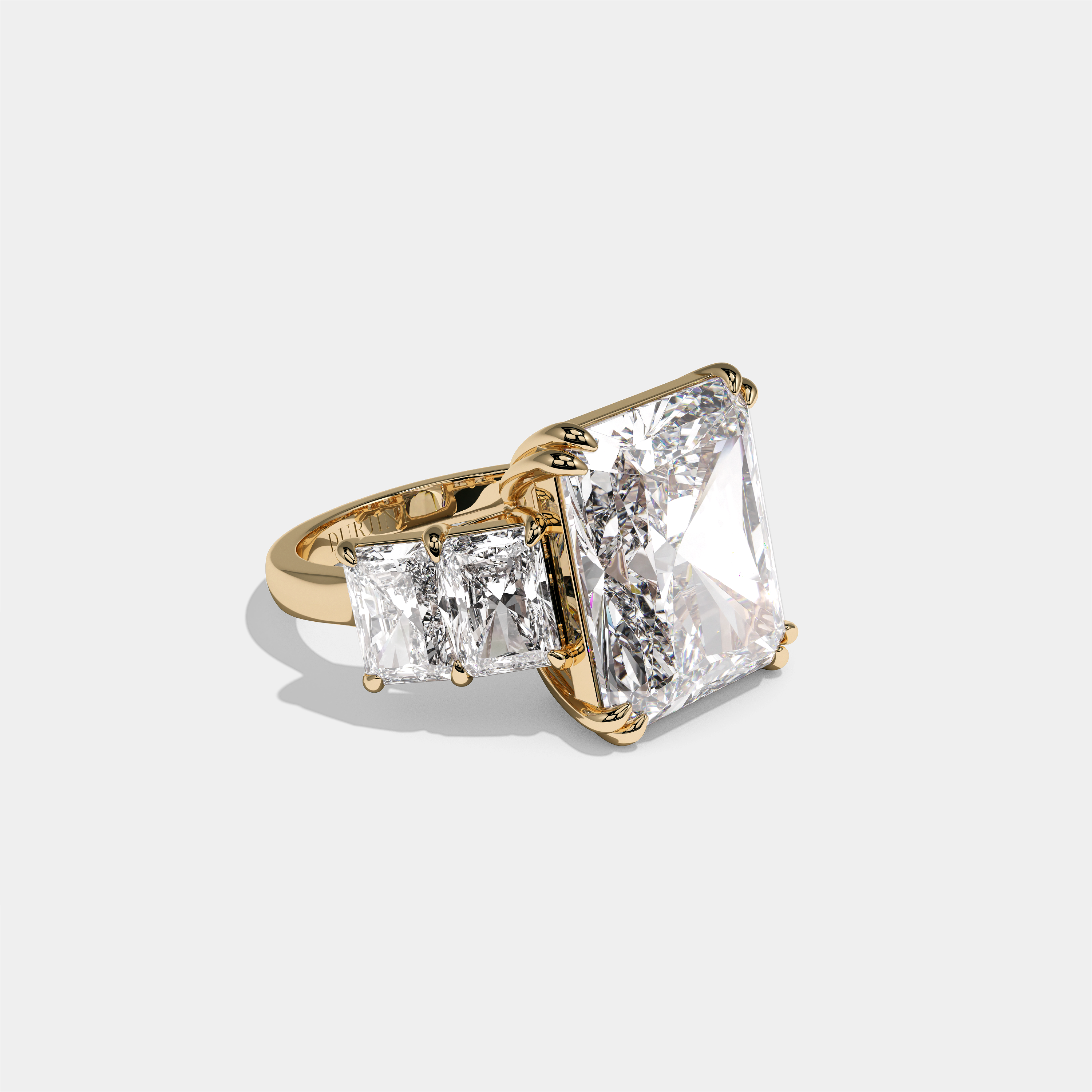 Hila Highgrove Diamond Radiant Halo Engagement Ring 18K Yellow Gold 40.00ct