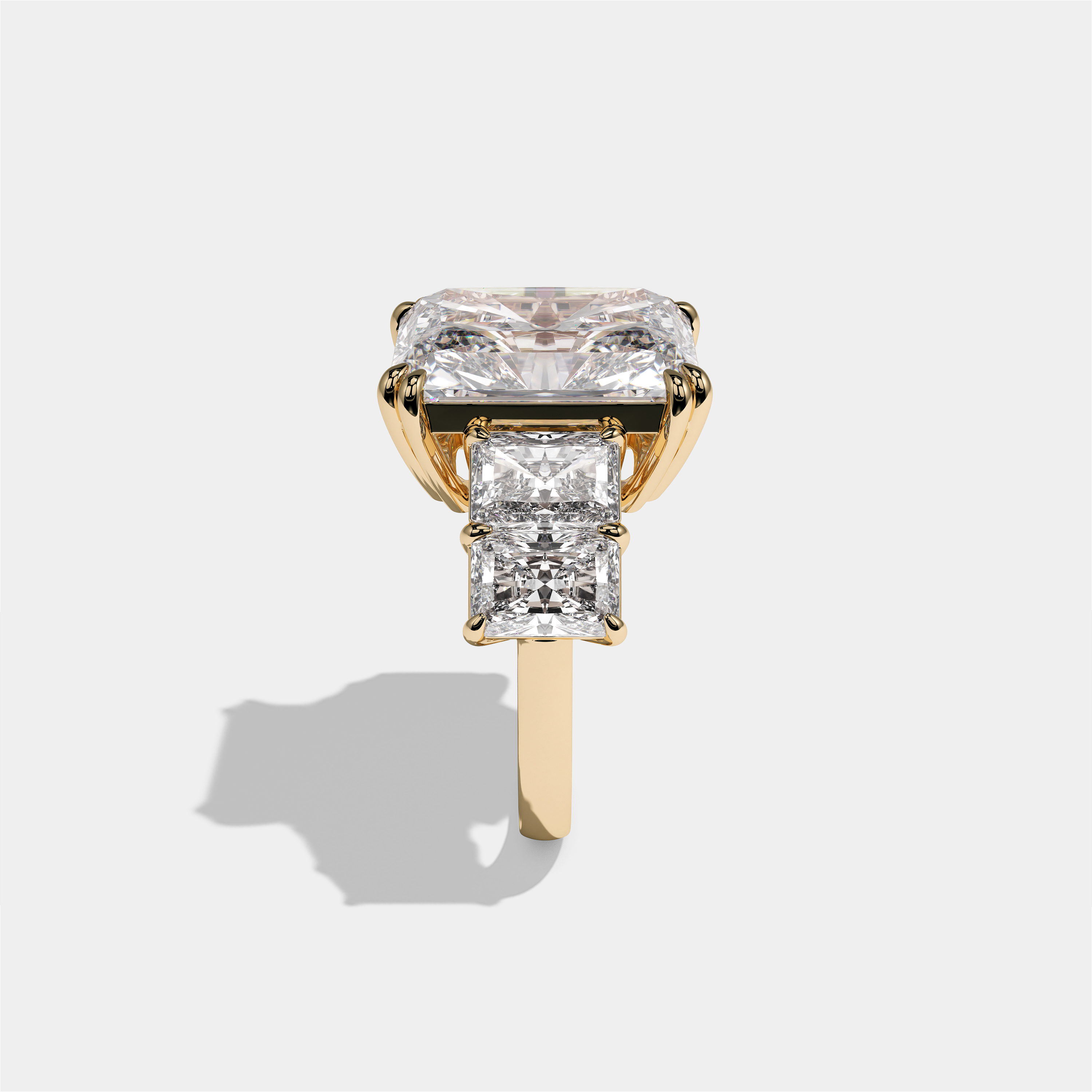 Hila Highgrove Diamond Radiant Halo Engagement Ring 18K Yellow Gold 40.00ct