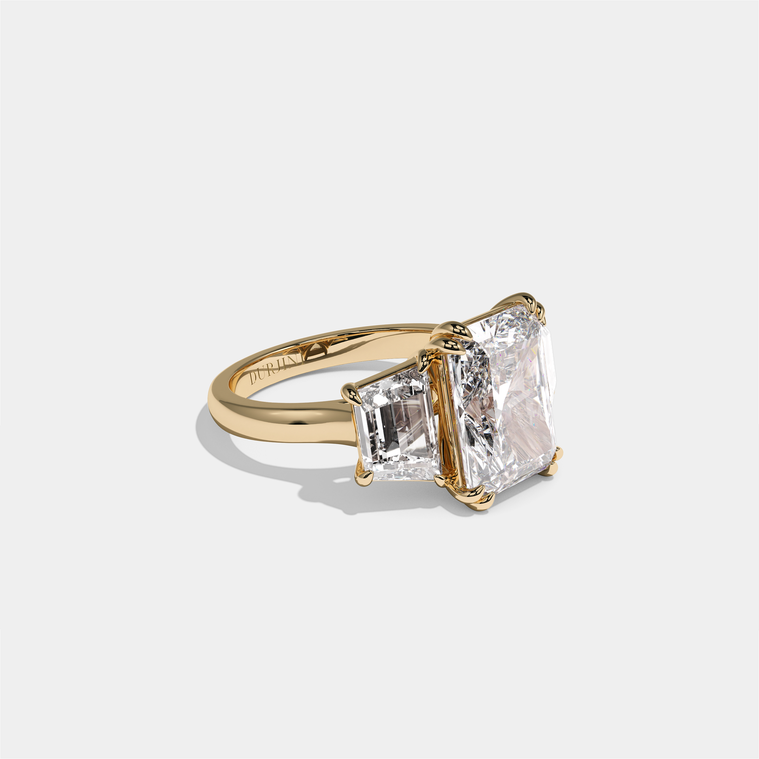 Nessa Beaumont Diamond Radiant Halo Engagement Ring 18K Yellow Gold 11.00ct