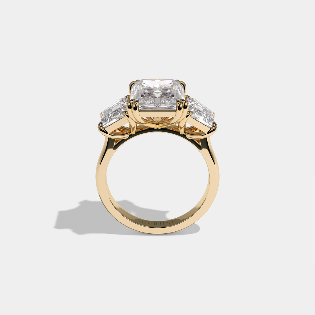 Nessa Beaumont Diamond Radiant Halo Engagement Ring 18K Yellow Gold 11.00ct