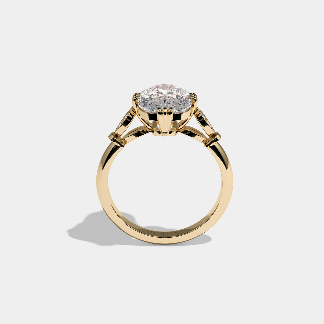 Ayala Kingsmere Diamond Cushion Halo Engagement Ring 18K Yellow Gold 5.00ct