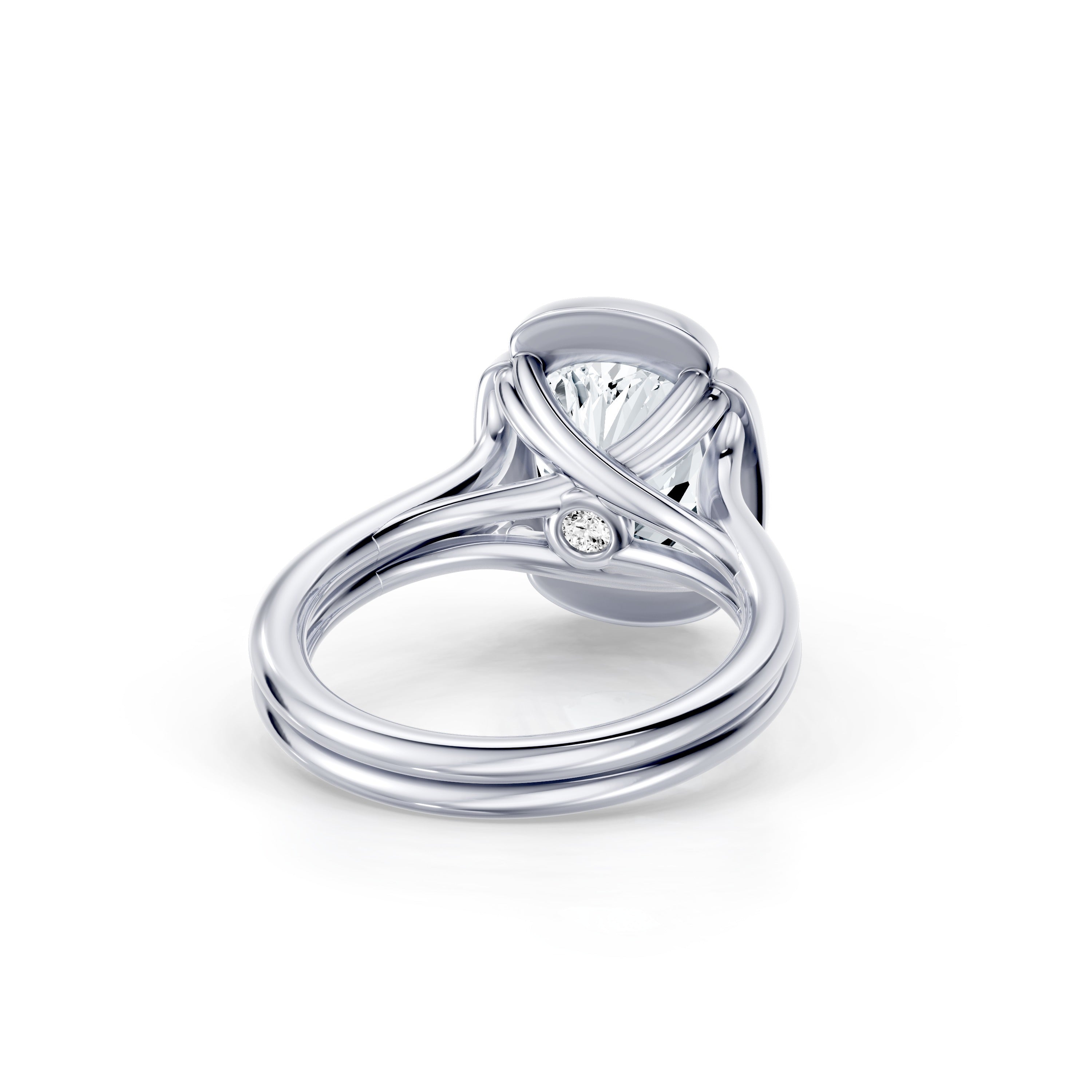 Dorée Elongated Cushion Solitaire Lab Diamond Engagement Ring