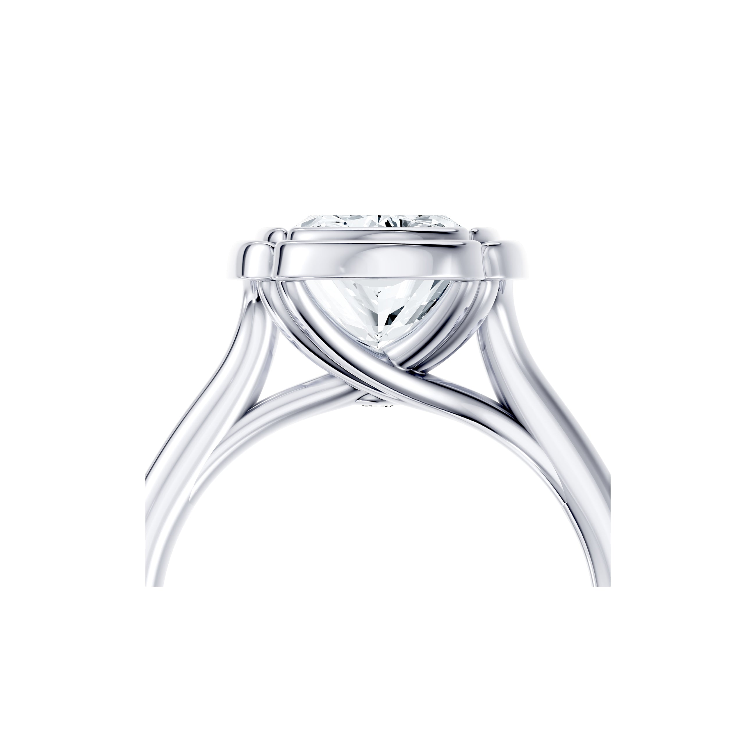 Dorée Elongated Cushion Solitaire Lab Diamond Engagement Ring