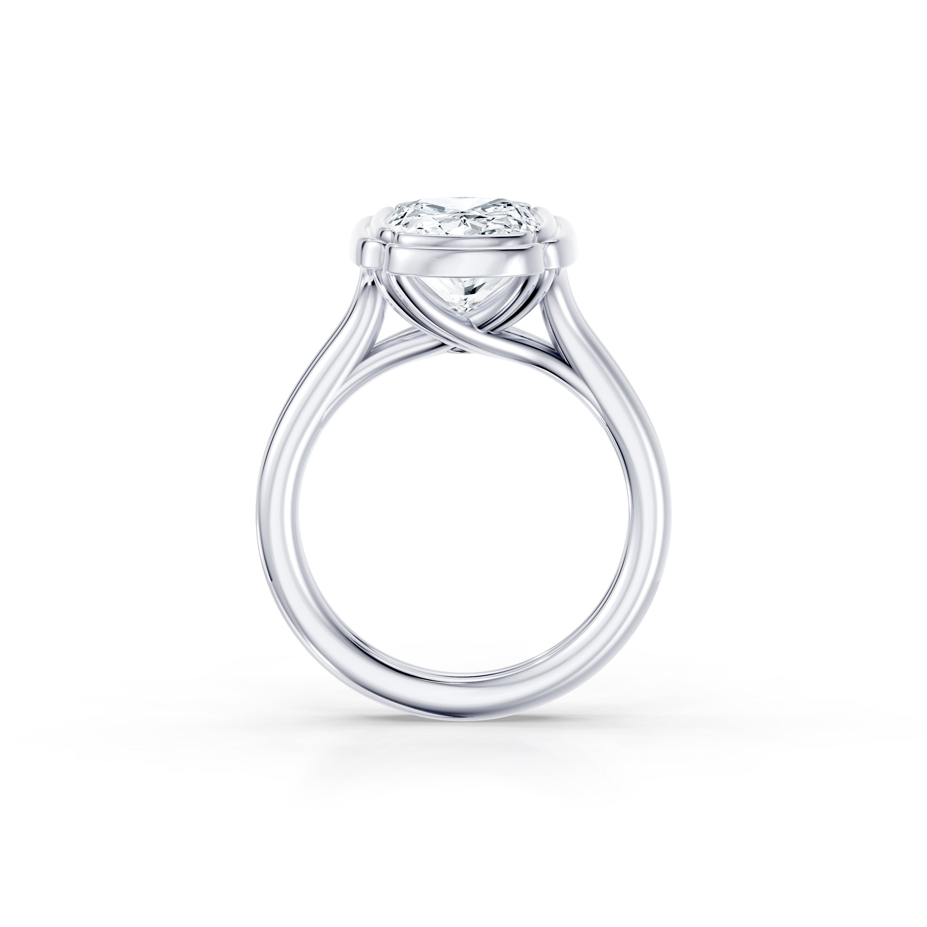Dorée Elongated Cushion Solitaire Lab Diamond Engagement Ring