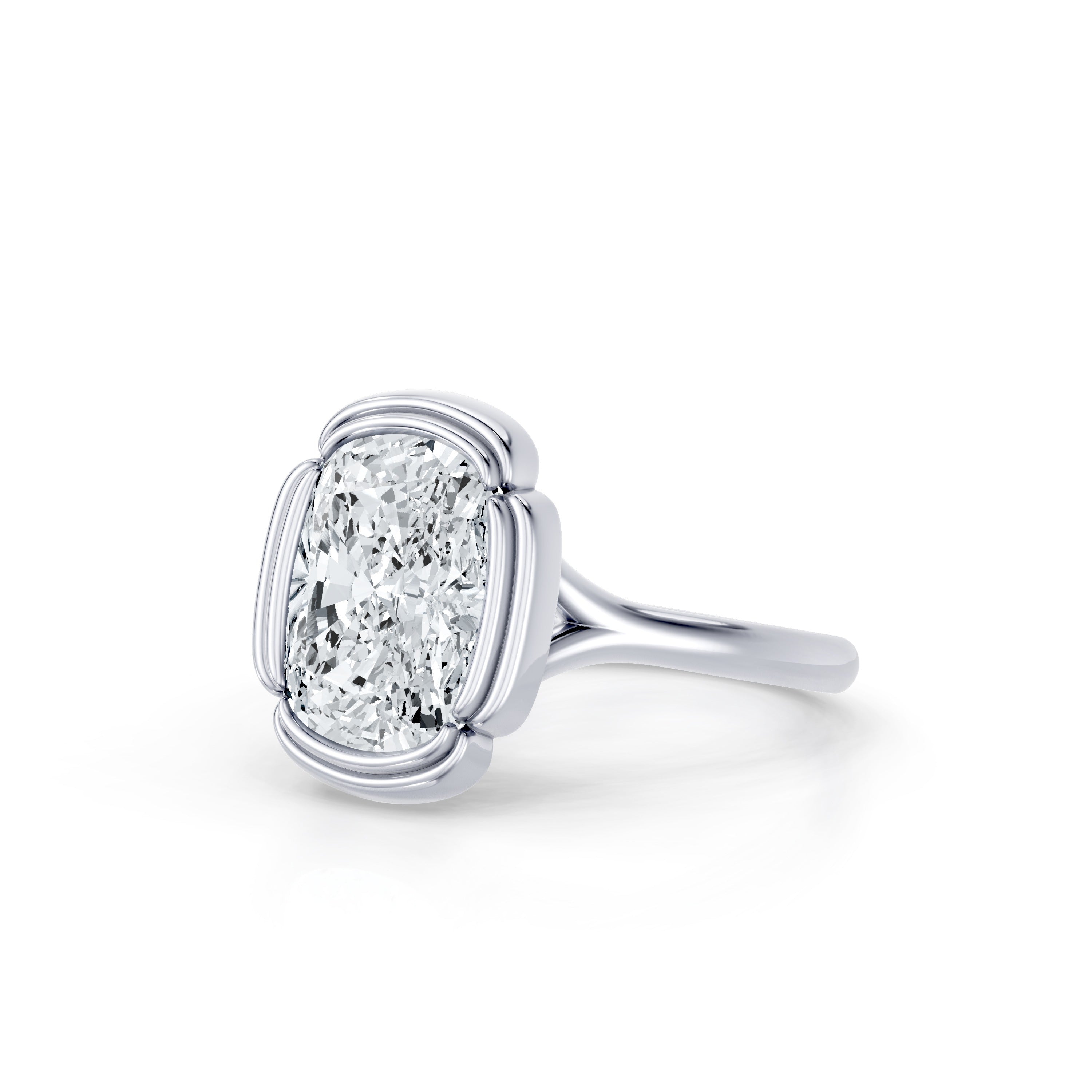 Dorée Elongated Cushion Solitaire Lab Diamond Engagement Ring