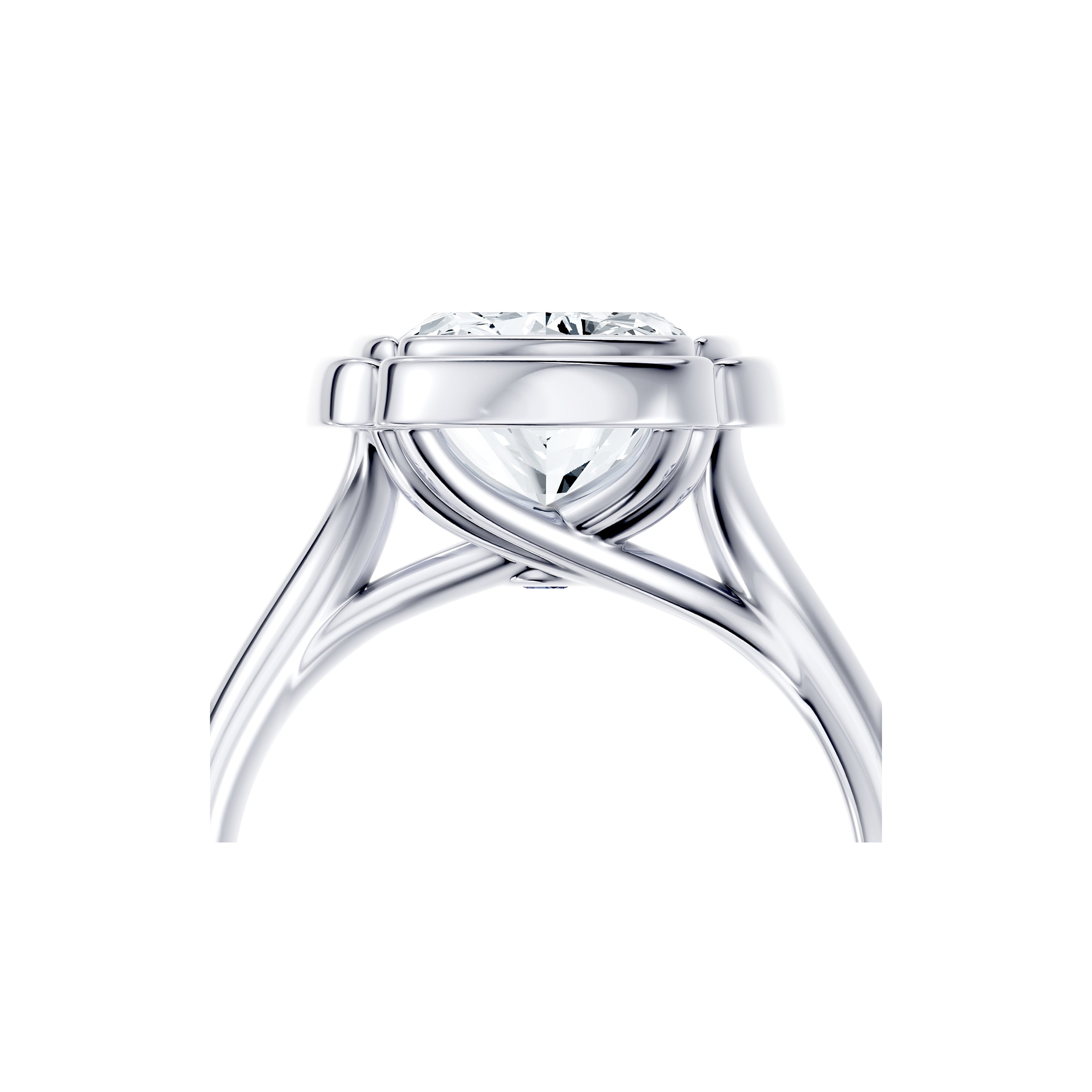 Dorée Elongated Cushion Solitaire Lab Diamond Engagement Ring