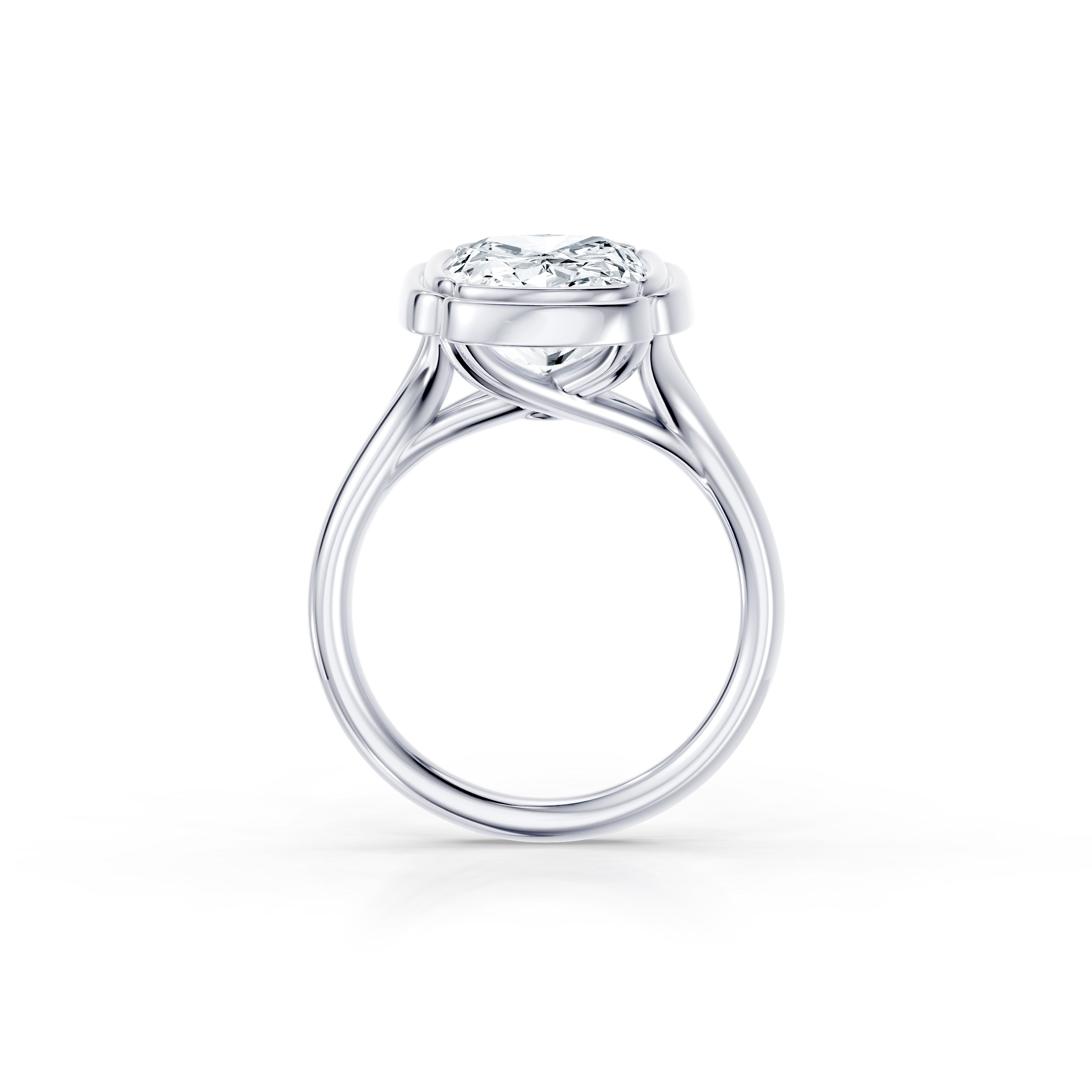 Dorée Elongated Cushion Solitaire Lab Diamond Engagement Ring