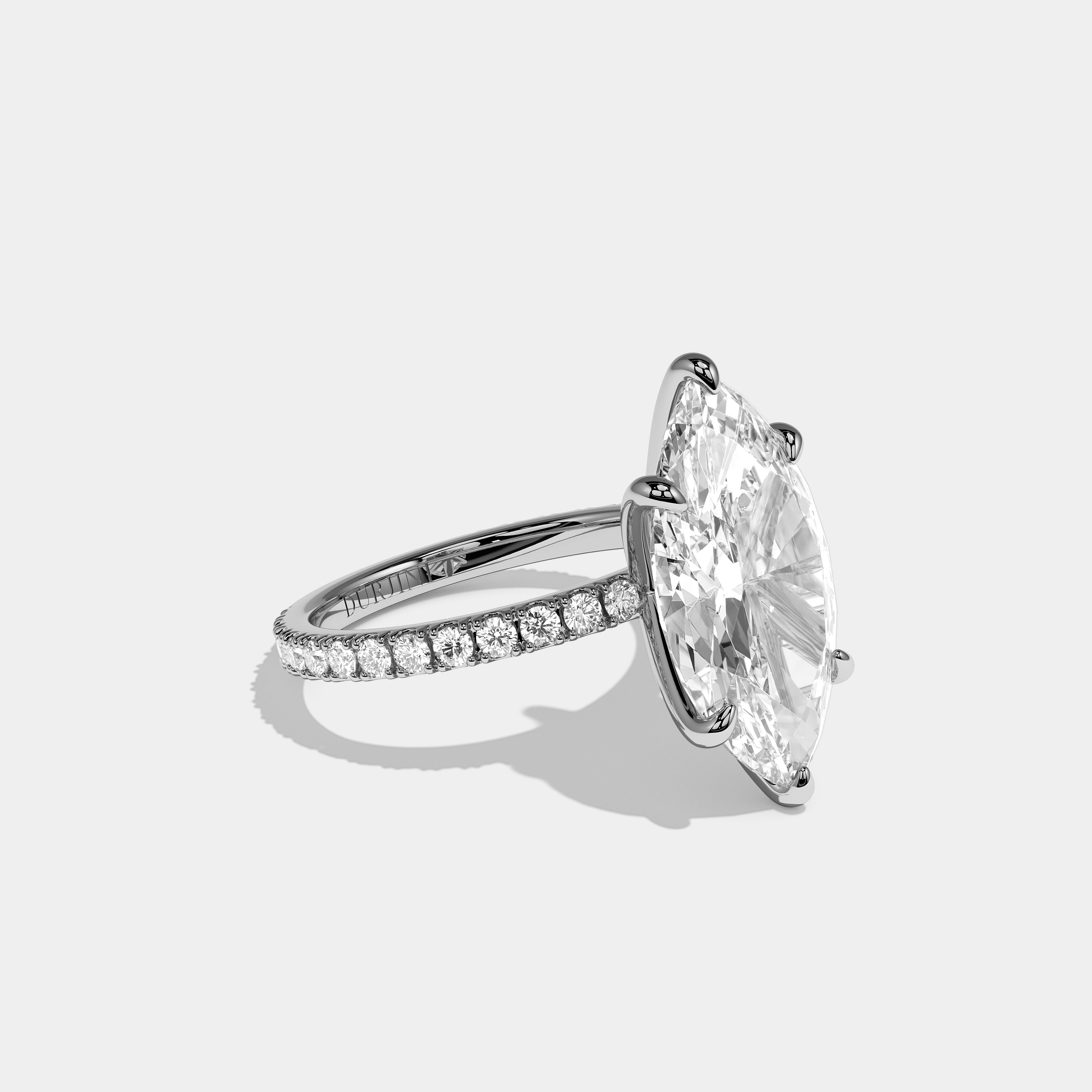 Calvane Éclat Diamond Marquise Engagement Ring 18K White Gold 10.00ct