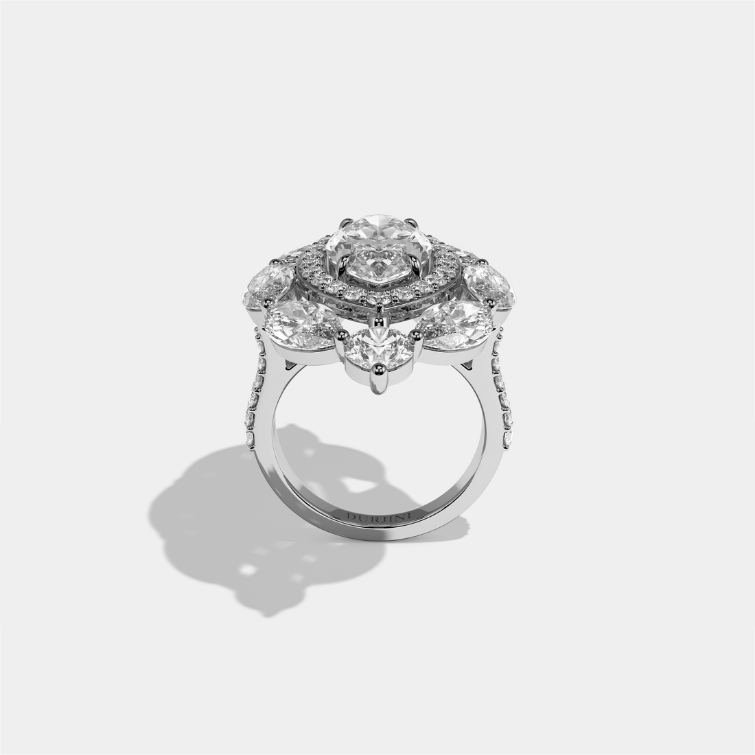 Louisa Eclat Diamond Marquise Engagement Ring 18K White Gold 25.00ct