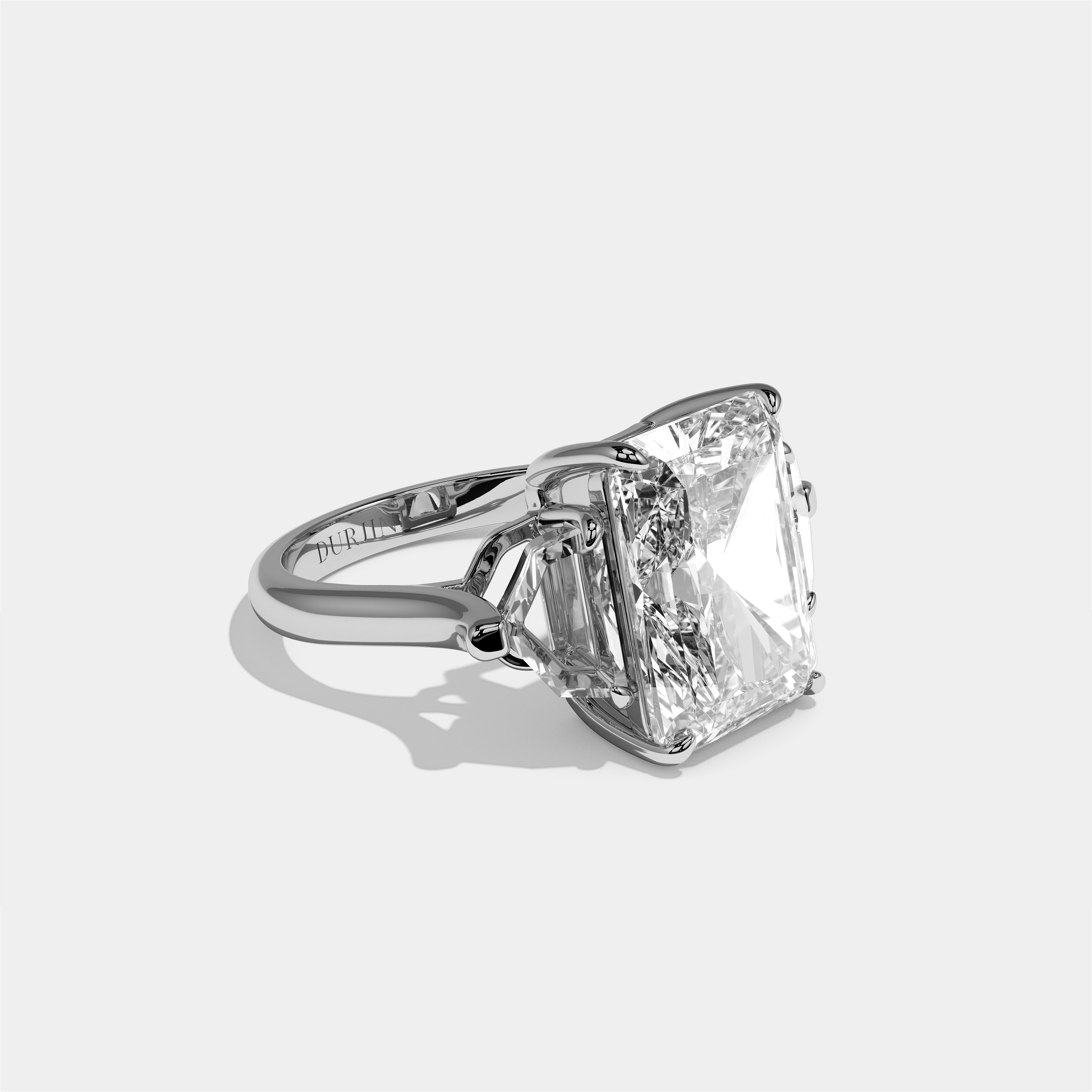 Philippa Rose Diamond Radiant Engagement Ring 18K White Gold 10.00ct