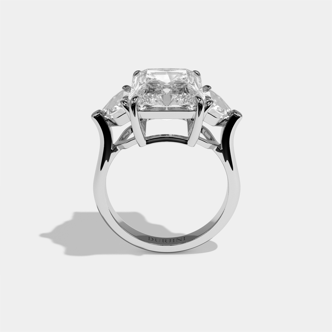 Philippa Rose Diamond Radiant Engagement Ring 18K White Gold 10.00ct