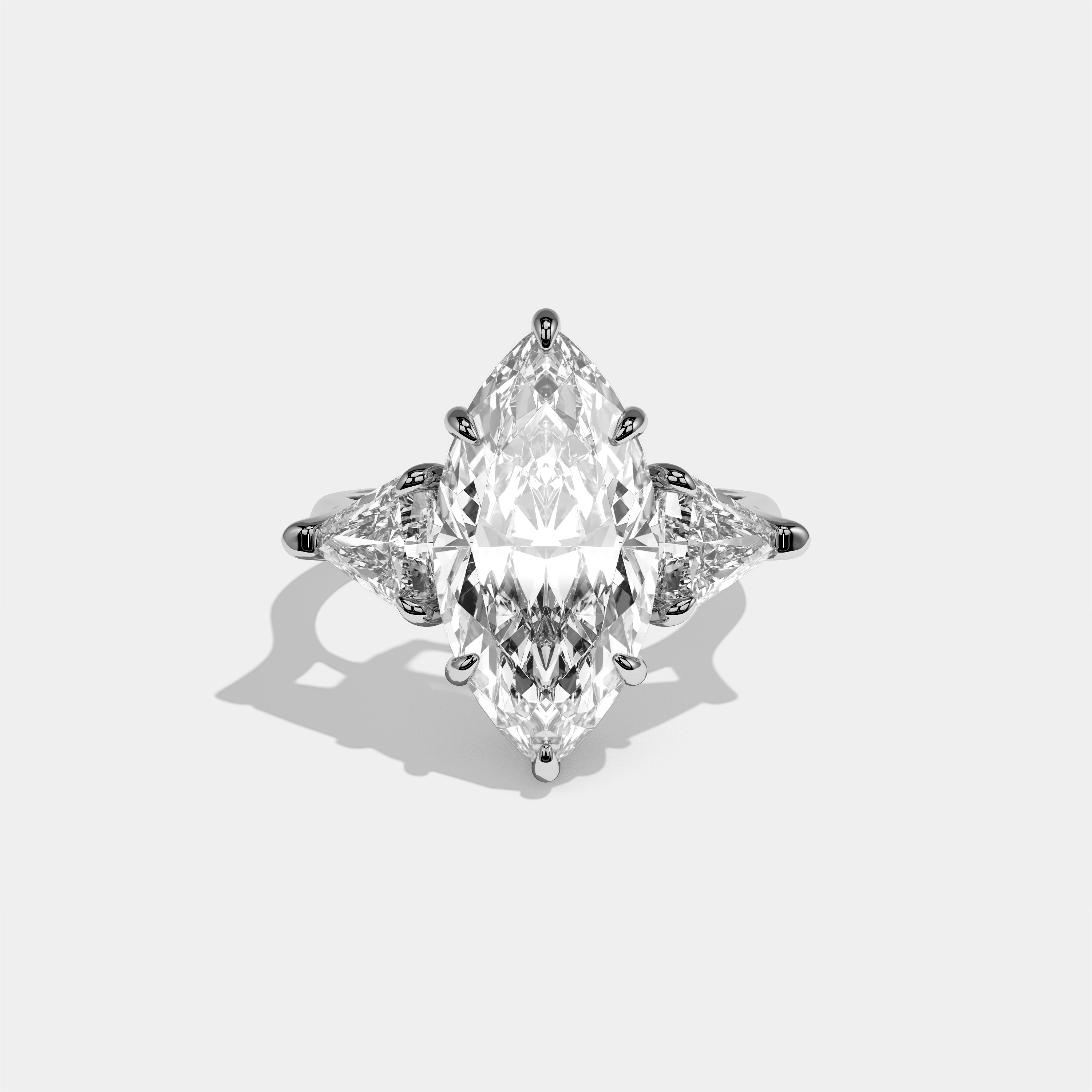 Arabella Diamond Marquise Engagement Ring 18K White Gold 15.00ct
