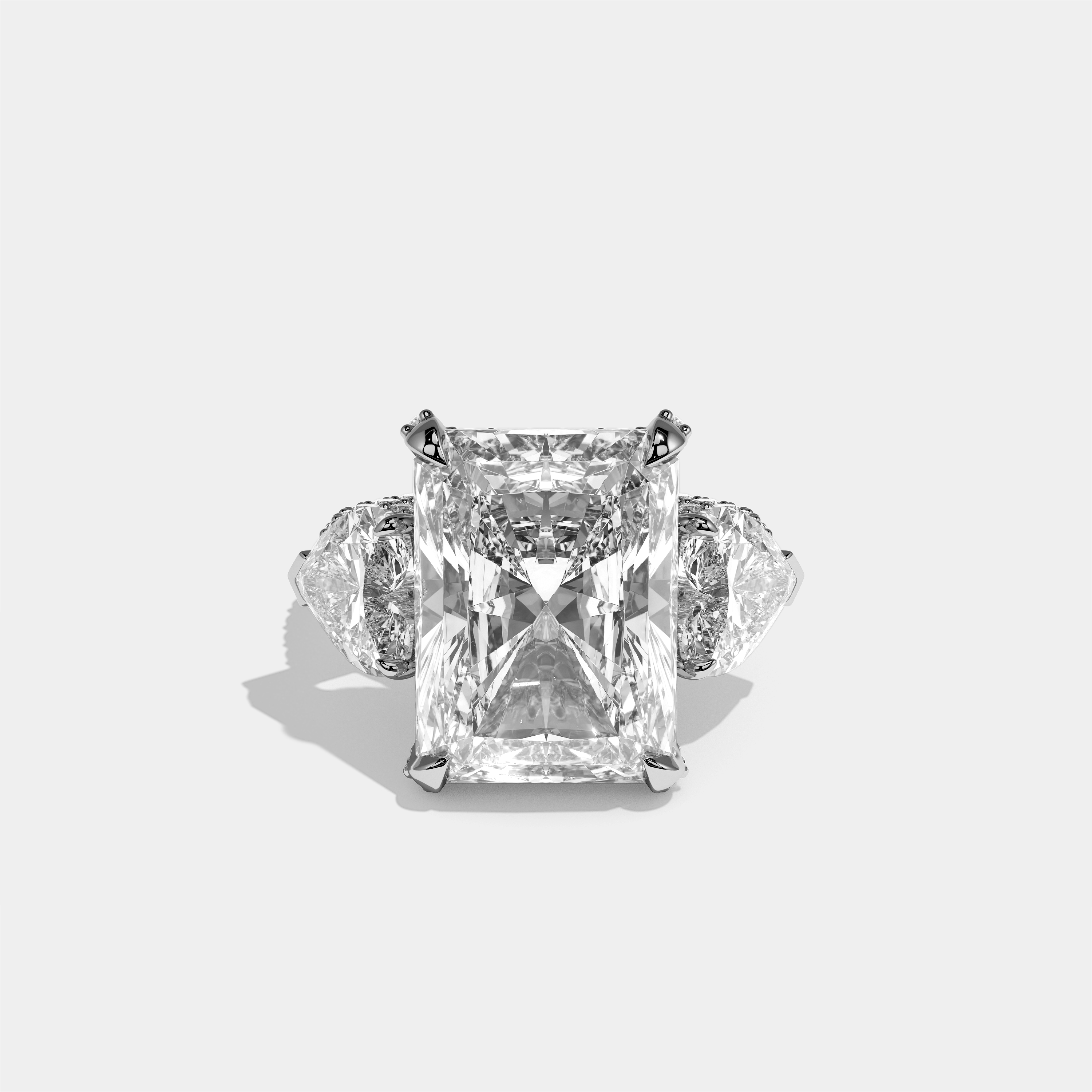 Chaya Diamond Radiant Halo Ring 18K White Gold 15.00ct