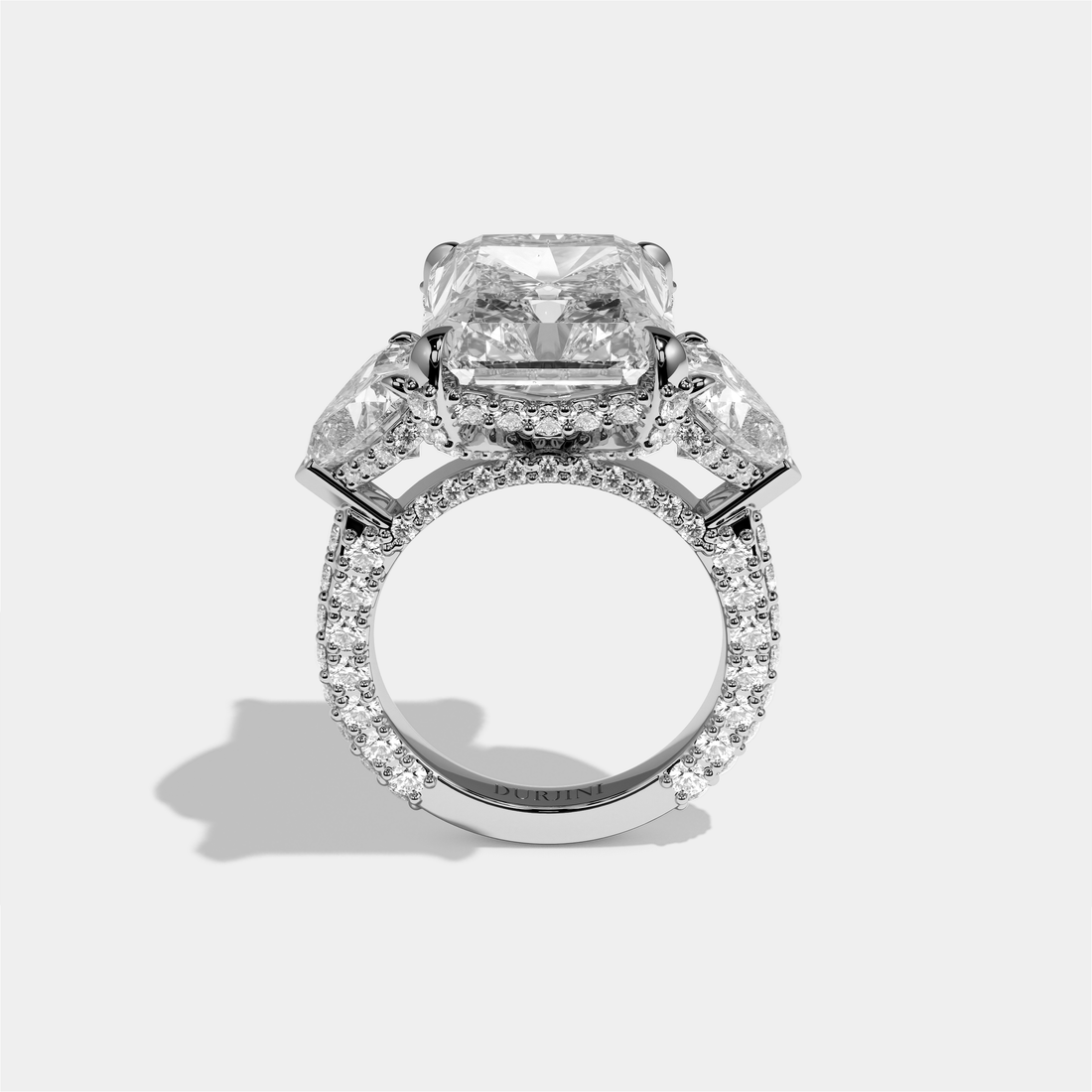 Chaya Diamond Radiant Halo Ring 18K White Gold 15.00ct