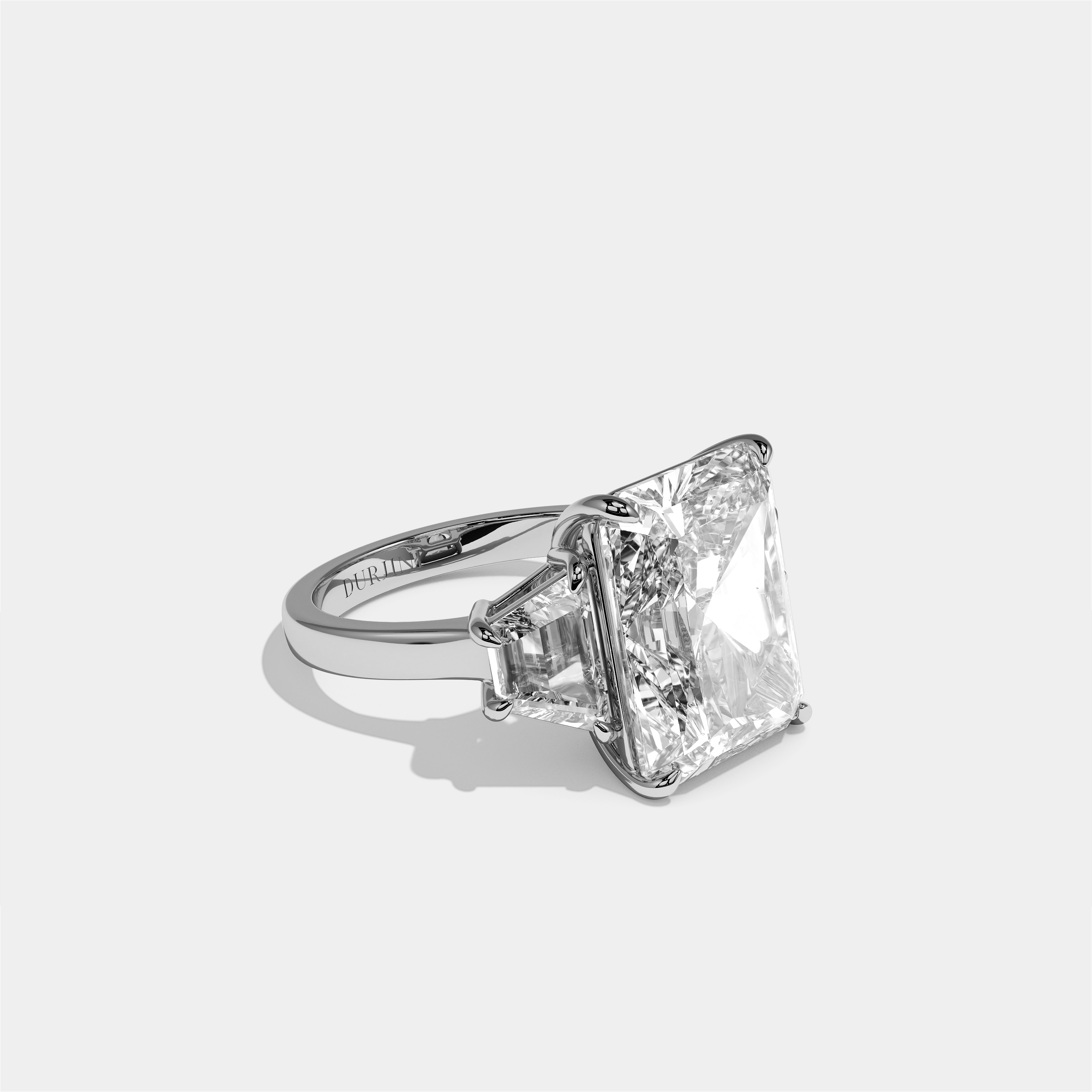 Shira Diamond Radiant Halo Engagement Ring 18K White Gold 12.00ct