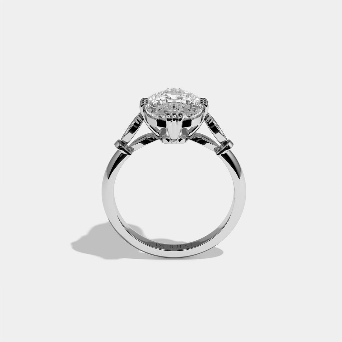 Ayala Diamond Cushion Halo Engagement Ring 18K White Gold 5.00ct