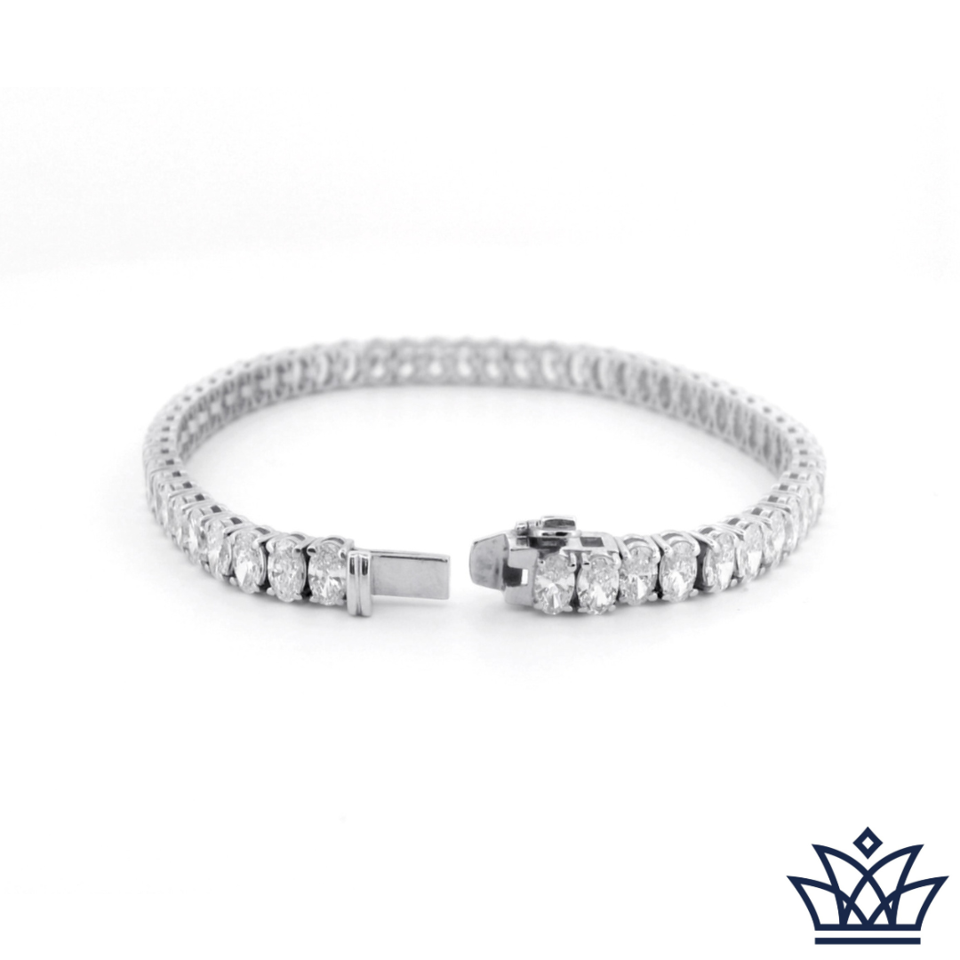 14 K White Gold Tennis Bracelet