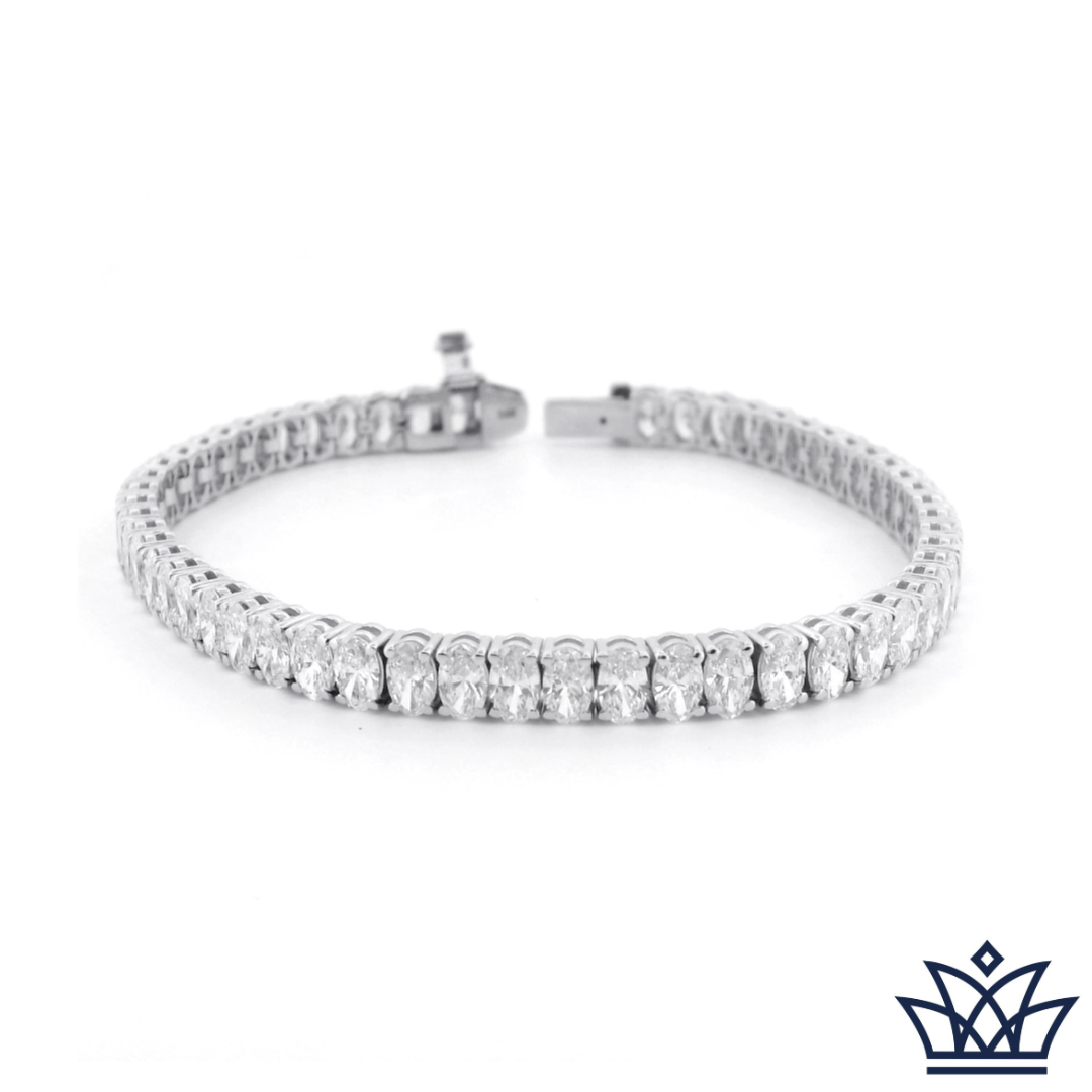 14 K White Gold Tennis Bracelet