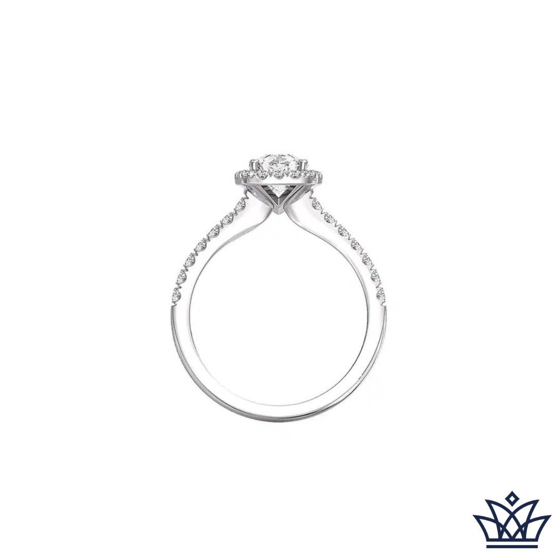 Classic Cushion Cut Halo Engagement Ring
