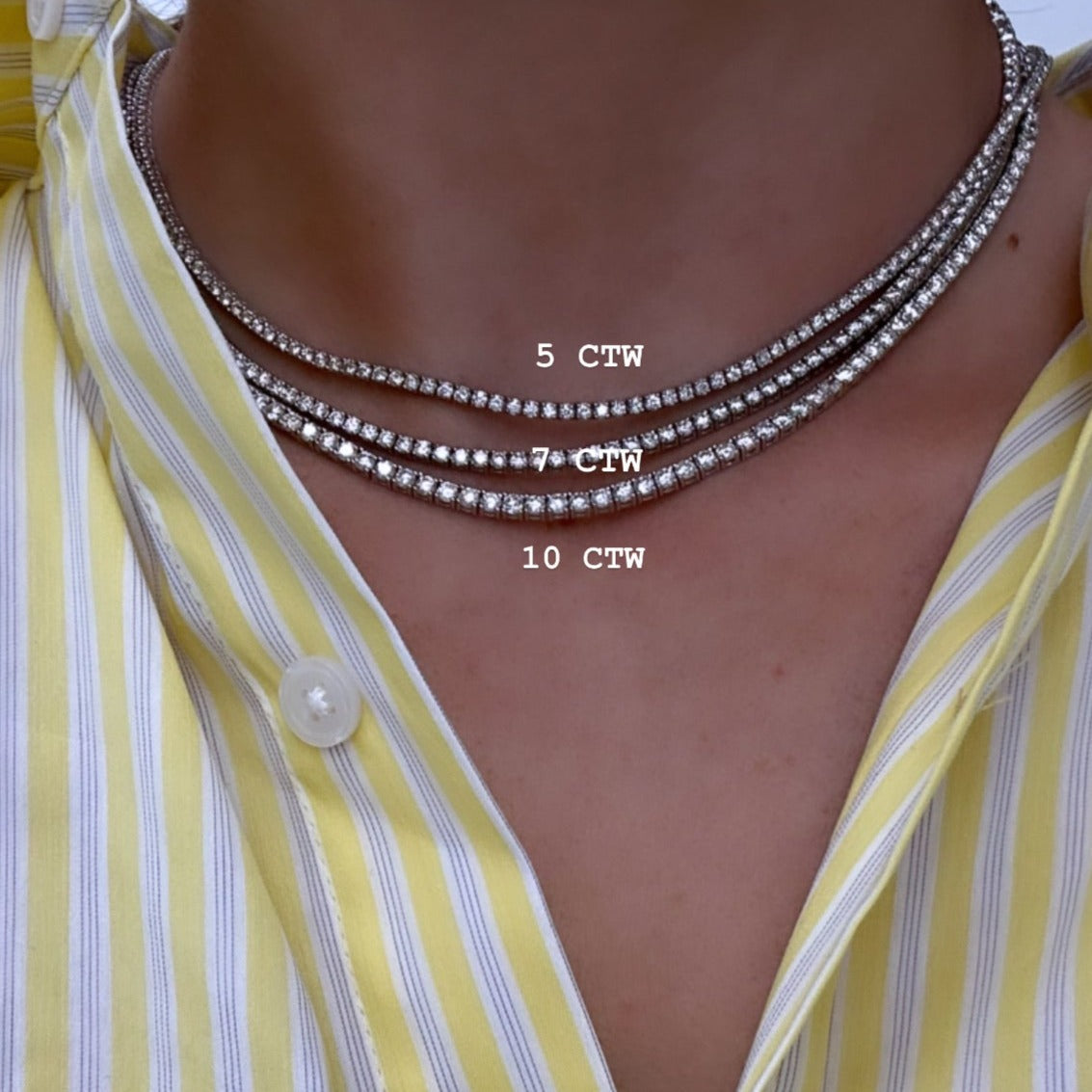 Classic Lab Grown Diamond Tennis Necklace