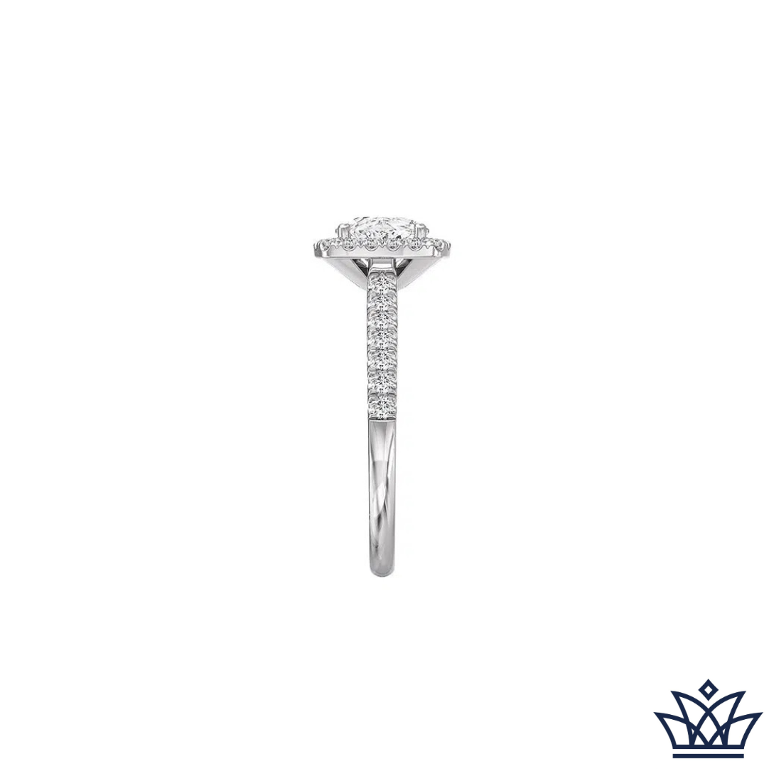 Classic Cushion Cut Halo Engagement Ring
