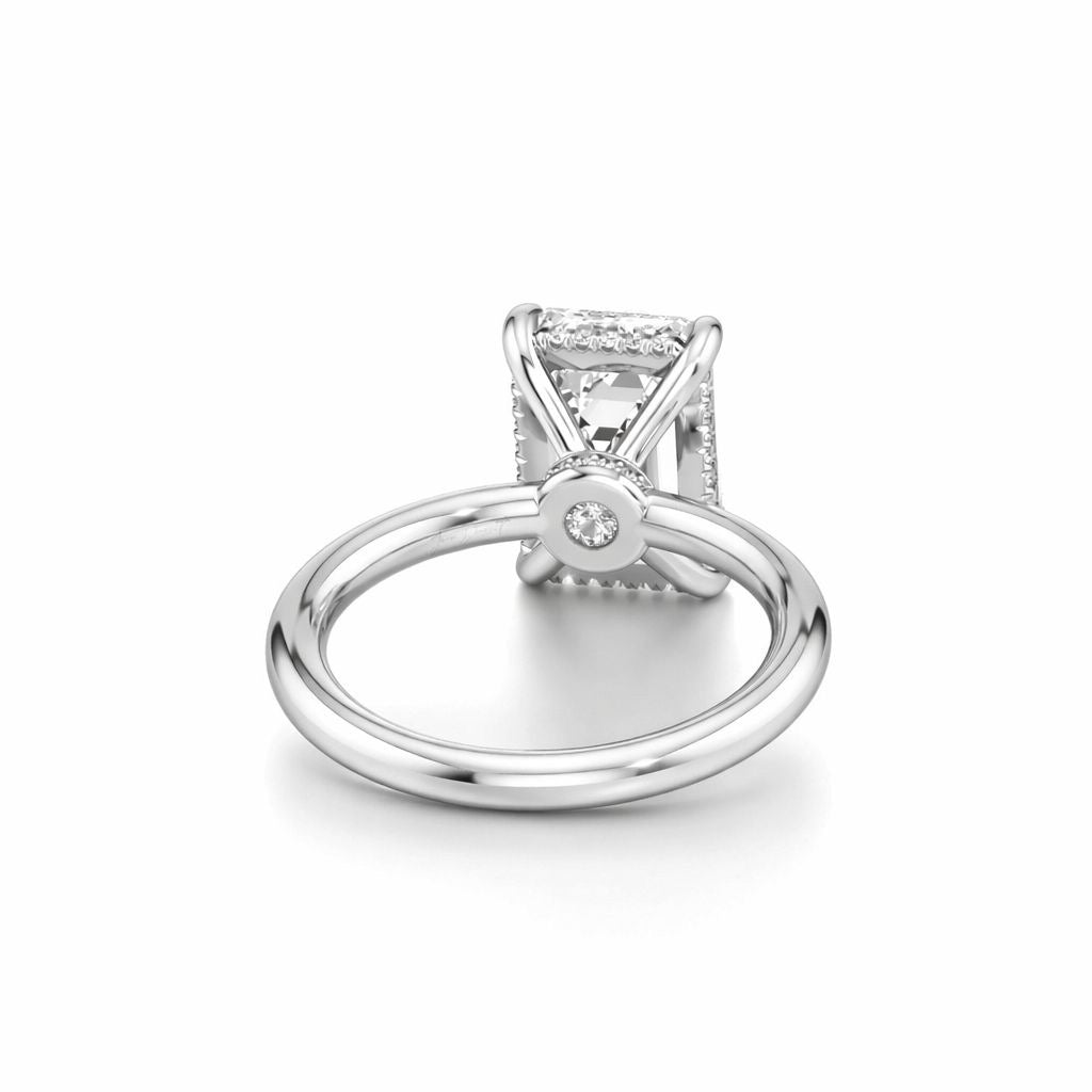 Elysian Radiance – 5 Carat Emerald Cut Ring