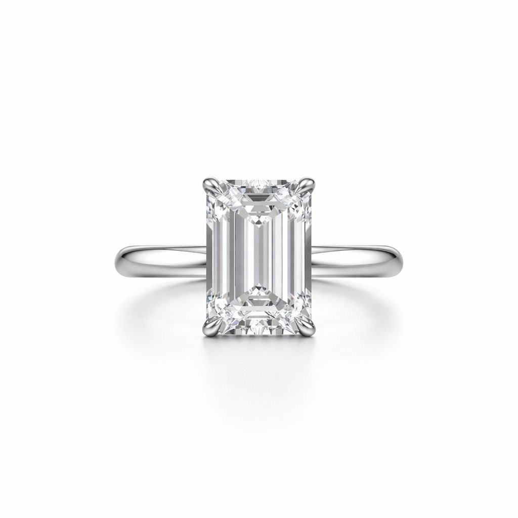 Elysian Radiance – 5 Carat Emerald Cut Ring