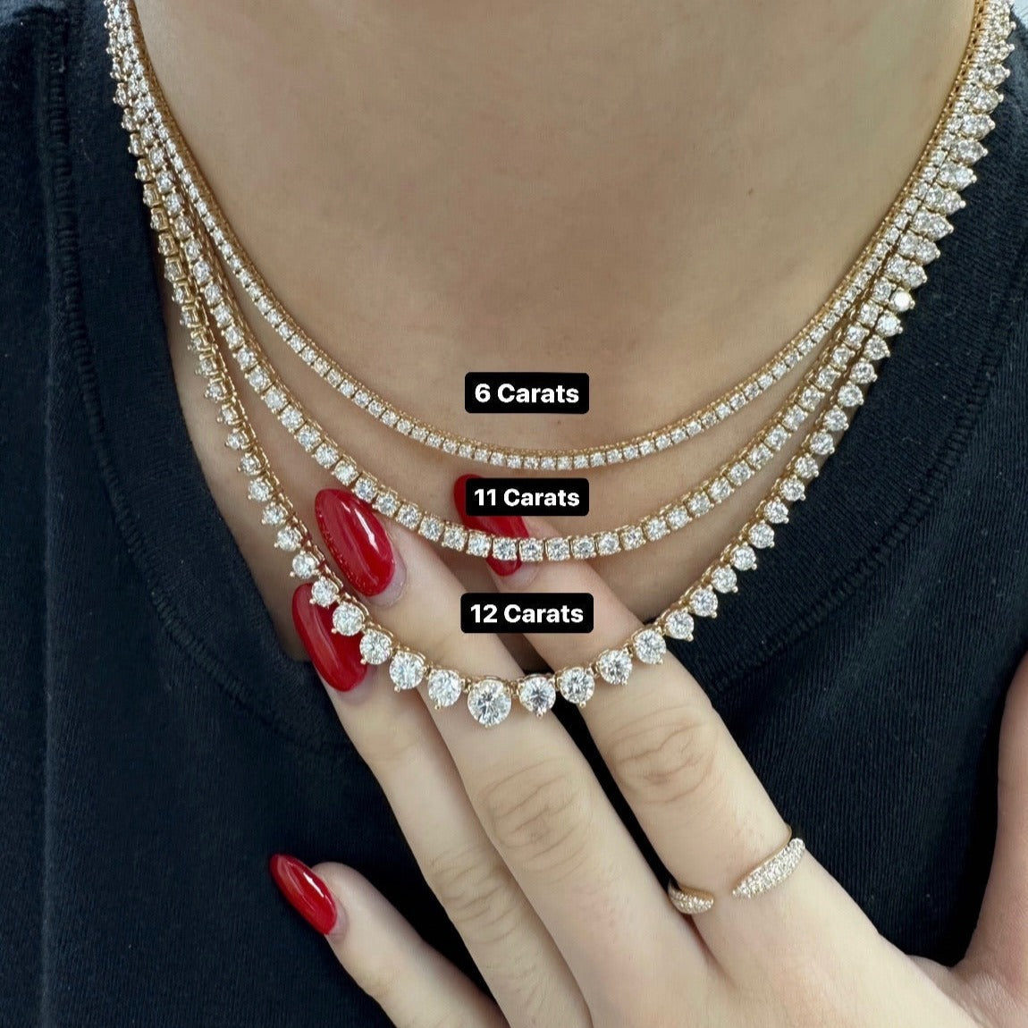 Graduated Riviera Tennis Necklace