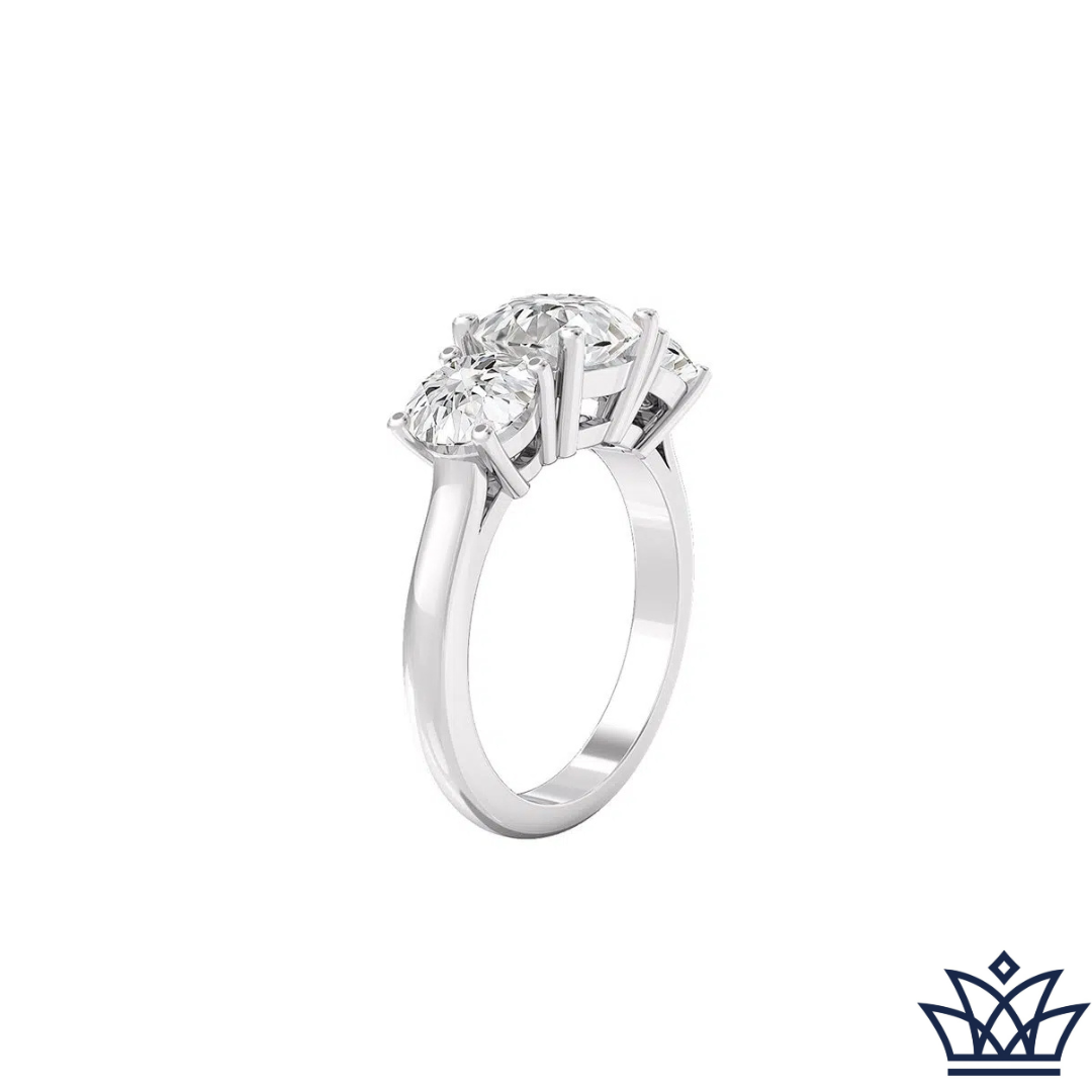 Classic Three Stone Round Brilliant Diamond Ring