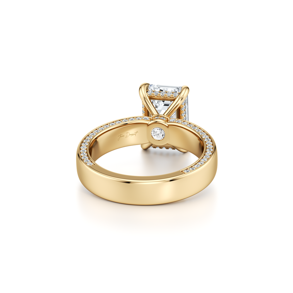 Hayden Emerald Cut Solitaire Lab Diamond Engagement Ring