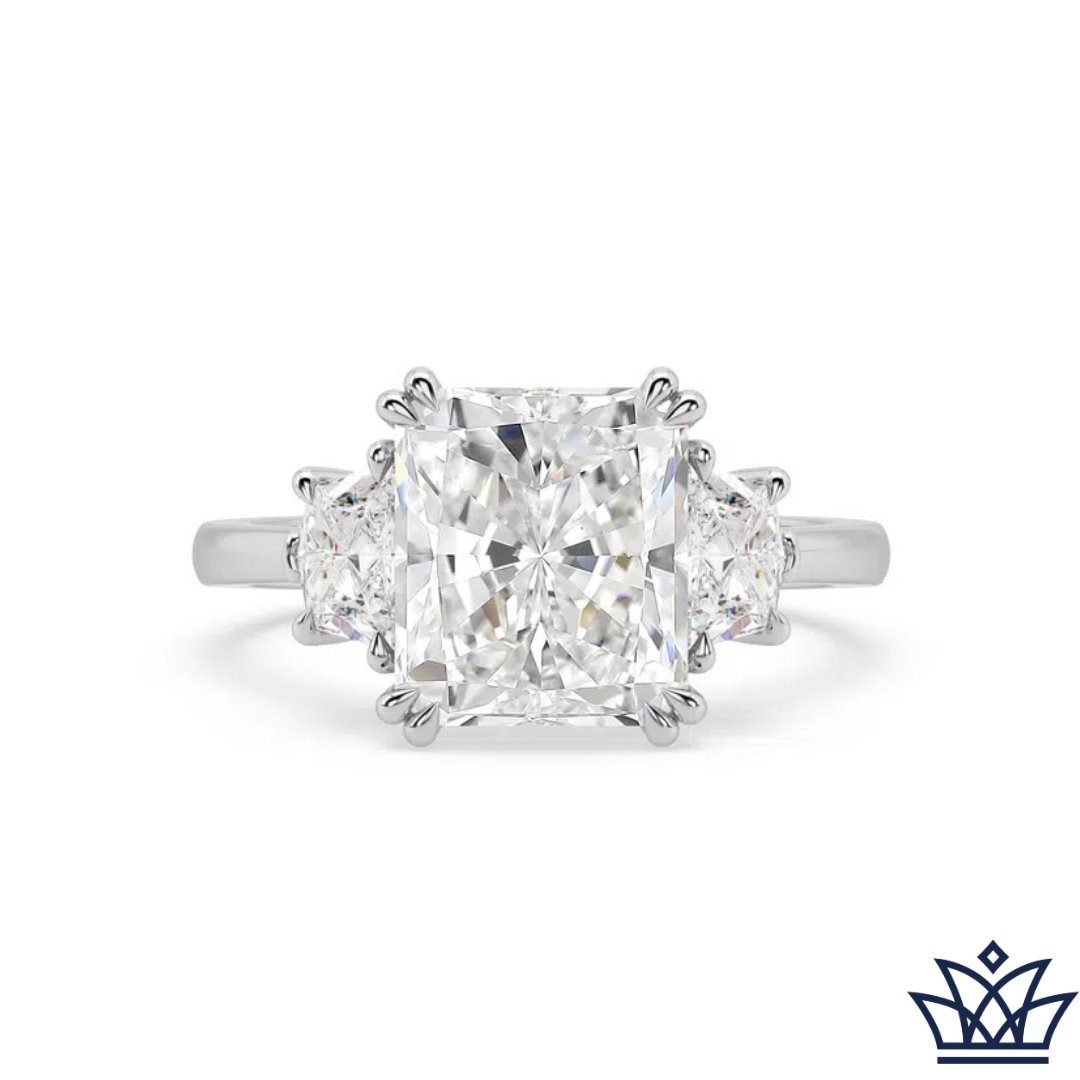 Emerald Cut Diamond With Cadillac Diamonds