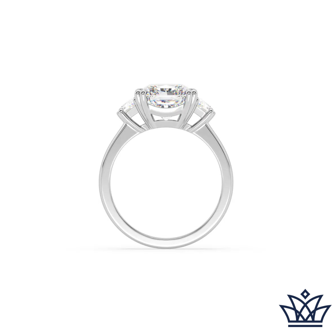 Emerald Cut Diamond With Cadillac Diamonds