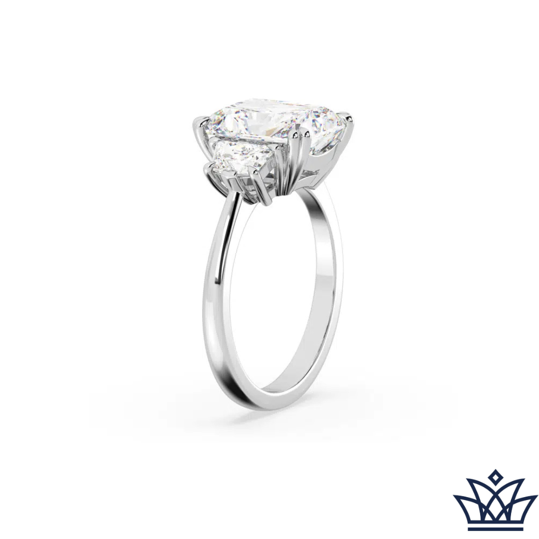 Emerald Cut Diamond With Cadillac Diamonds