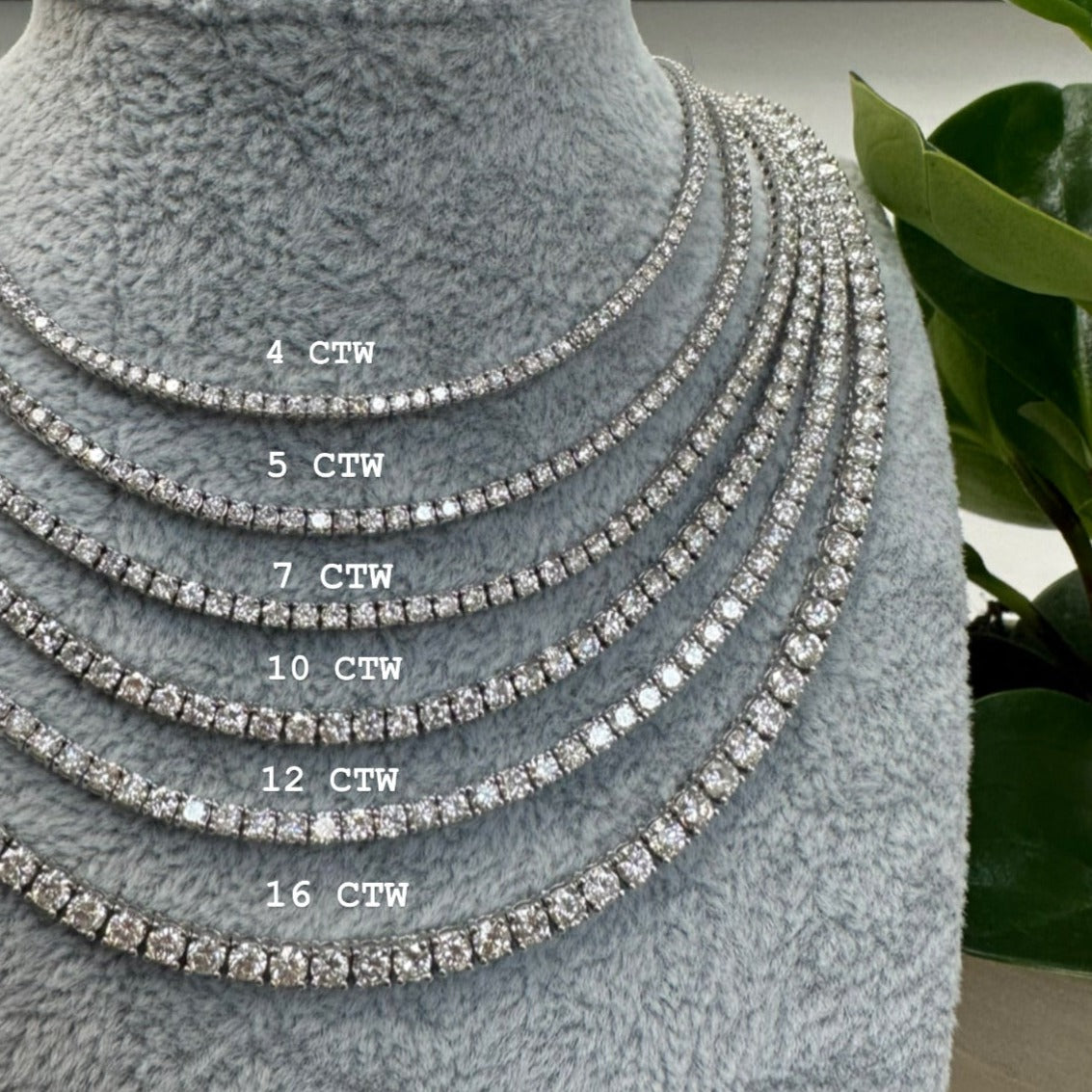 Classic Lab Grown Diamond Tennis Necklace