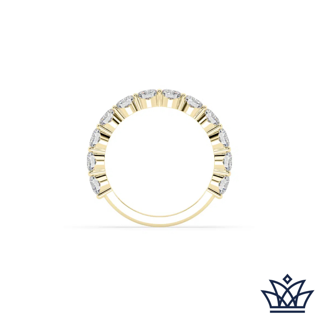 Classic Shared Claw Three Quarter Eternity Band
