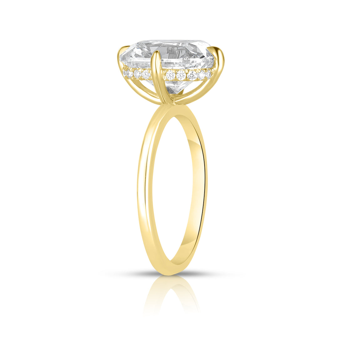 4.00 Carat Antique Cushion Cut Diamond Engagement Ring