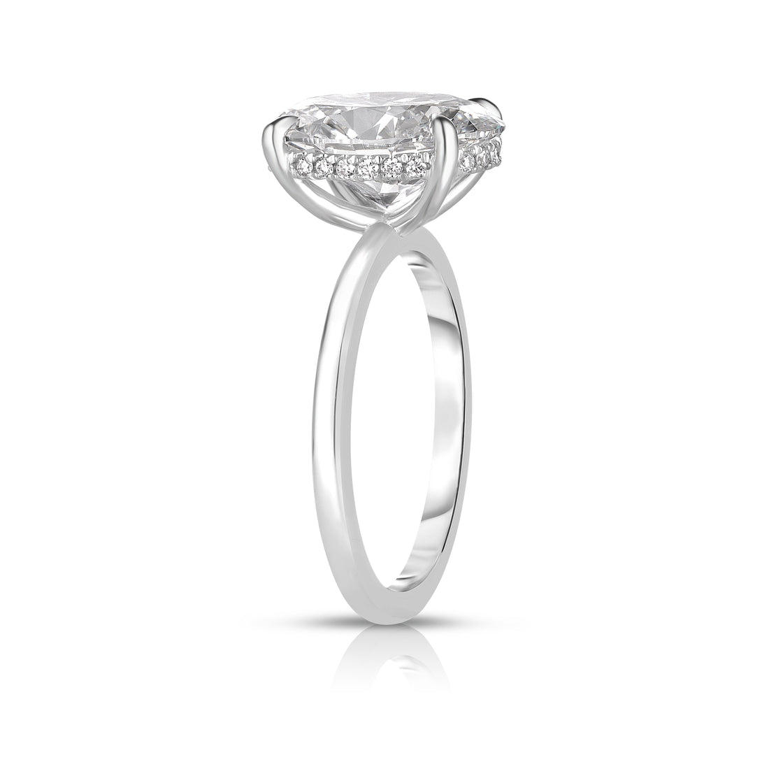3.50 Carat Oval Cut Diamond Engagement Ring