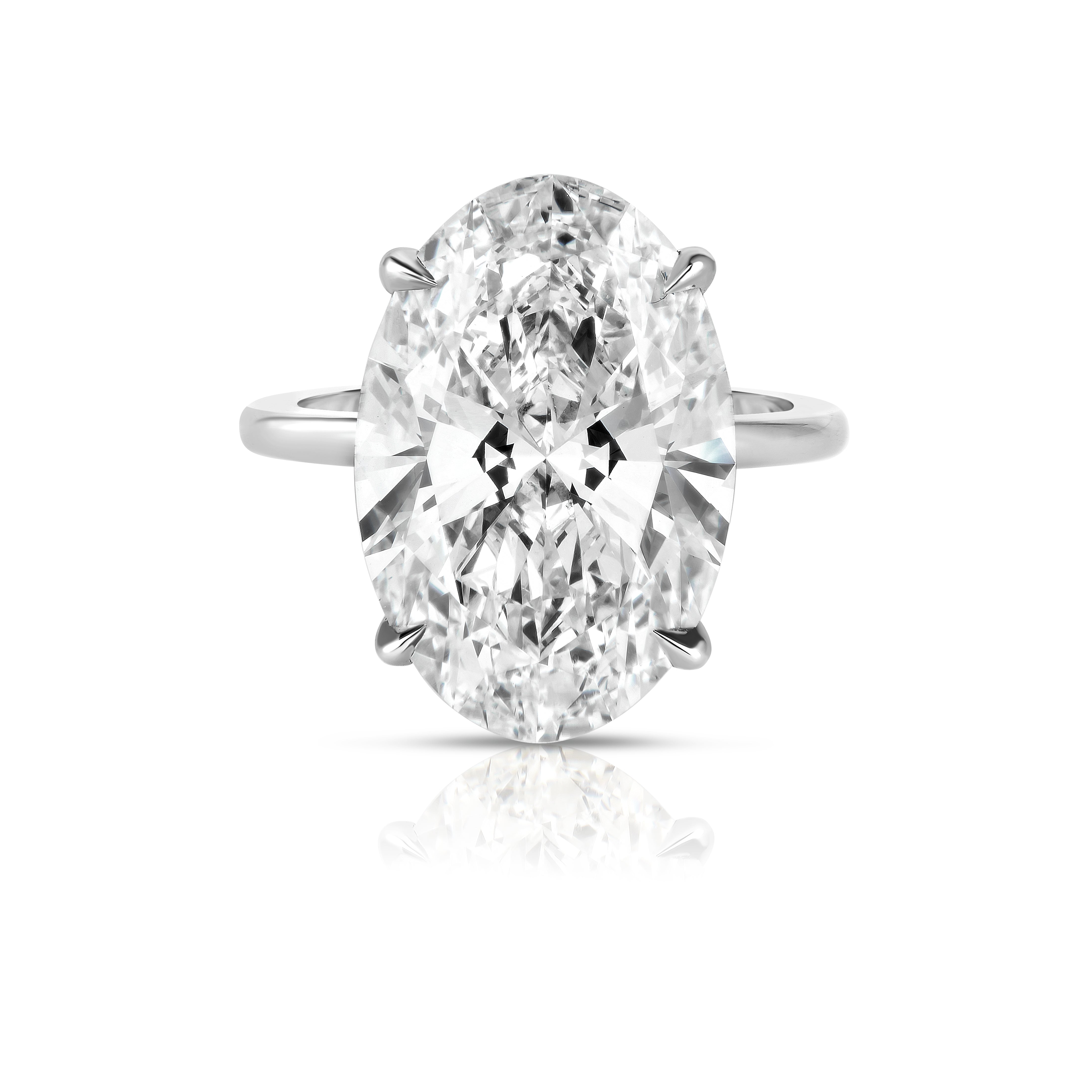 6.50 Carat Oval Cut Diamond Engagement Ring