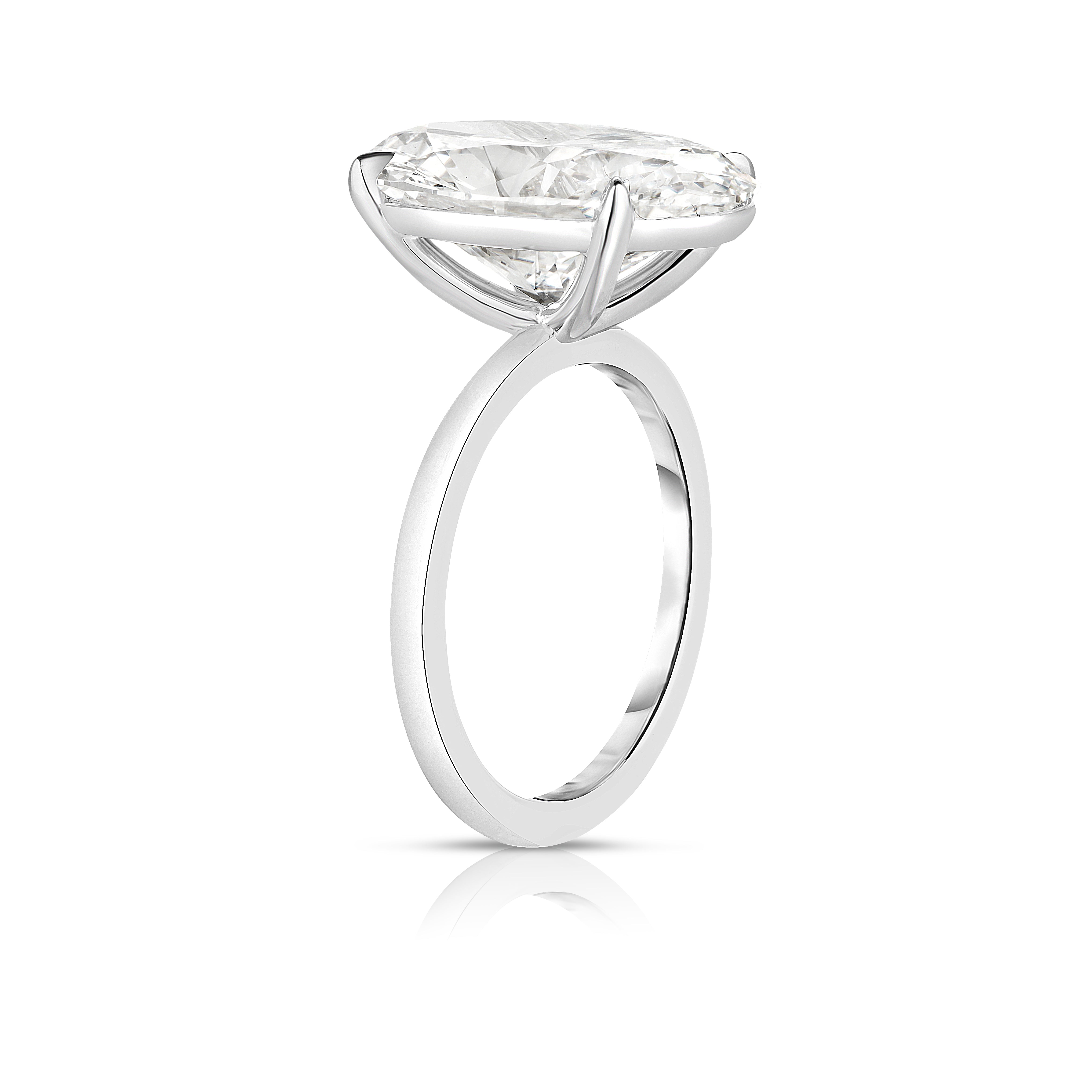 6.50 Carat Oval Cut Diamond Engagement Ring