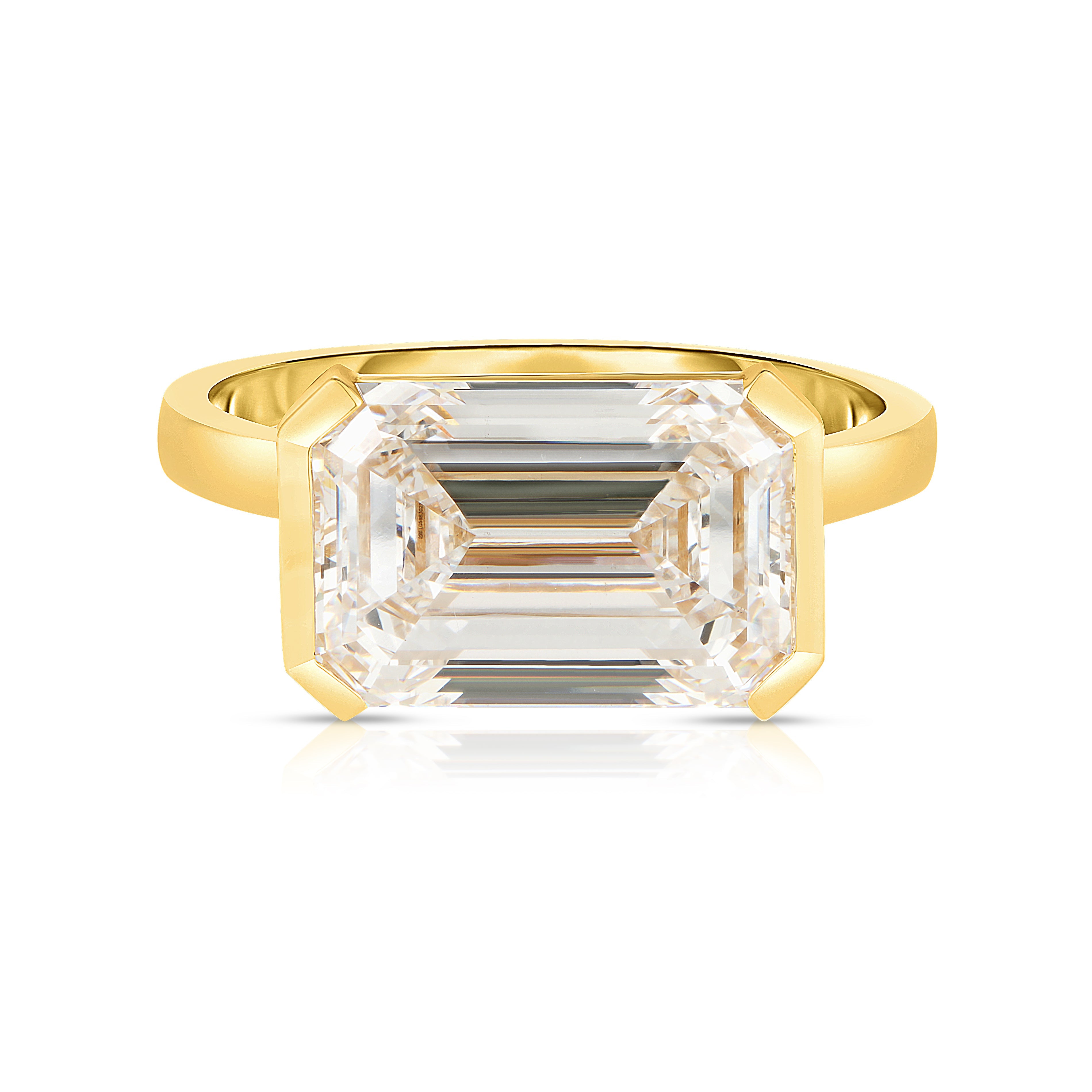 5.50 Carat Emerald Cut Diamond Engagement Ring