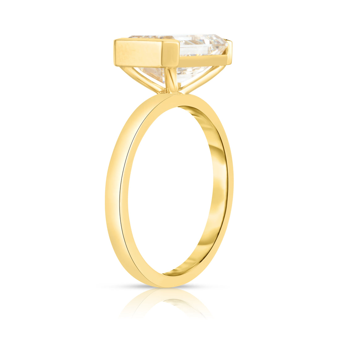 5.50 Carat Emerald Cut Diamond Engagement Ring