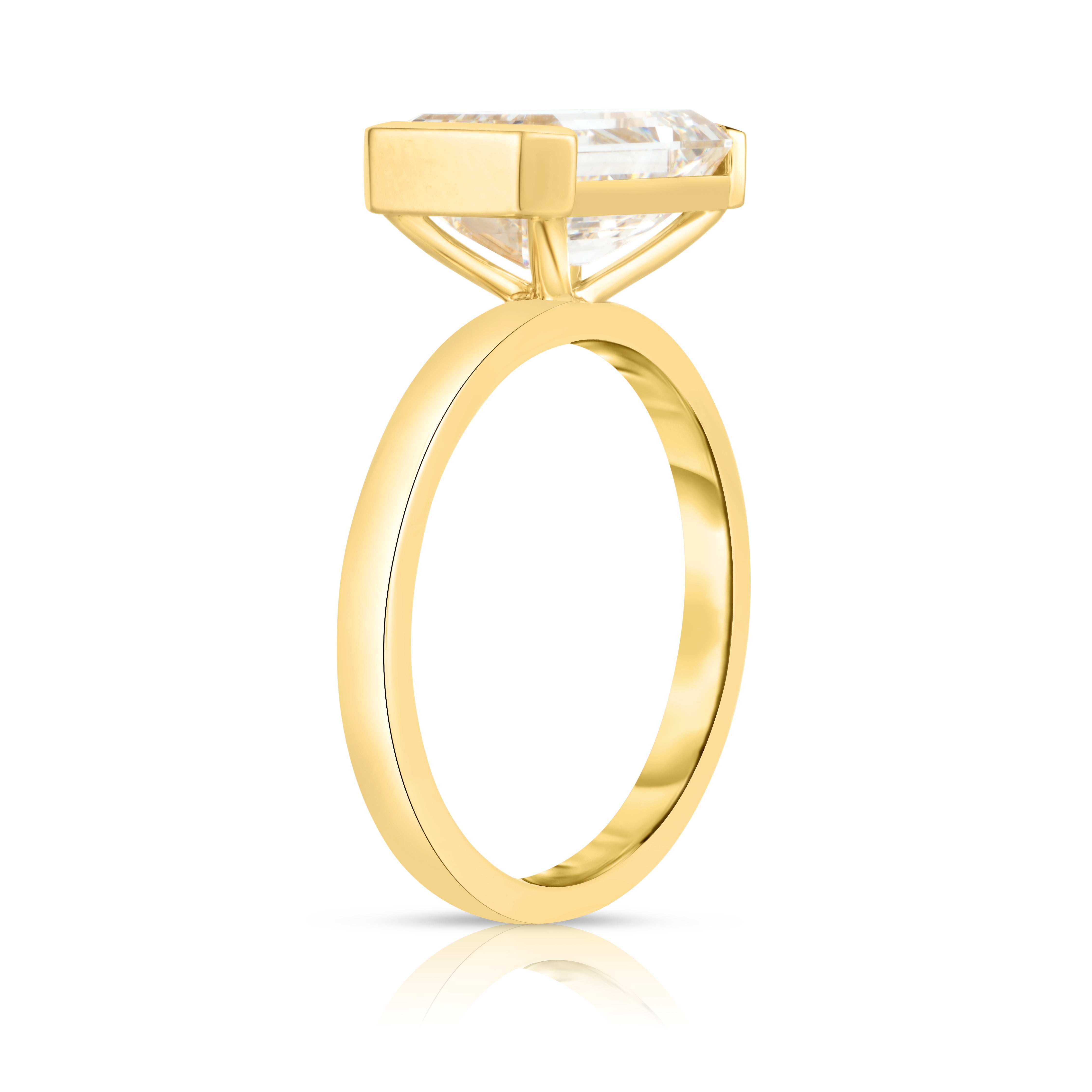 5.50 Carat Emerald Cut Diamond Engagement Ring