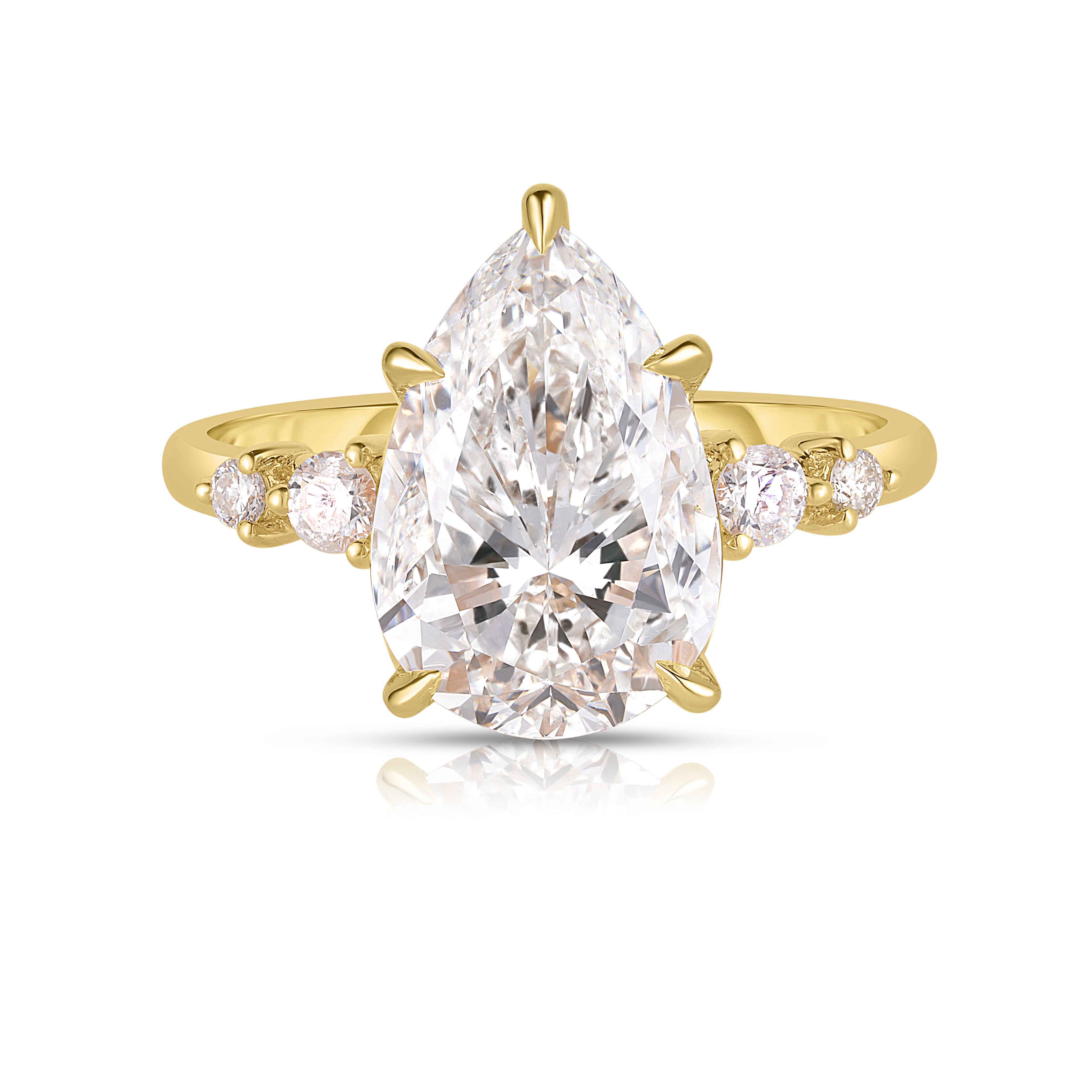 3.00 Carat Pear Cut Diamond Engagement Ring
