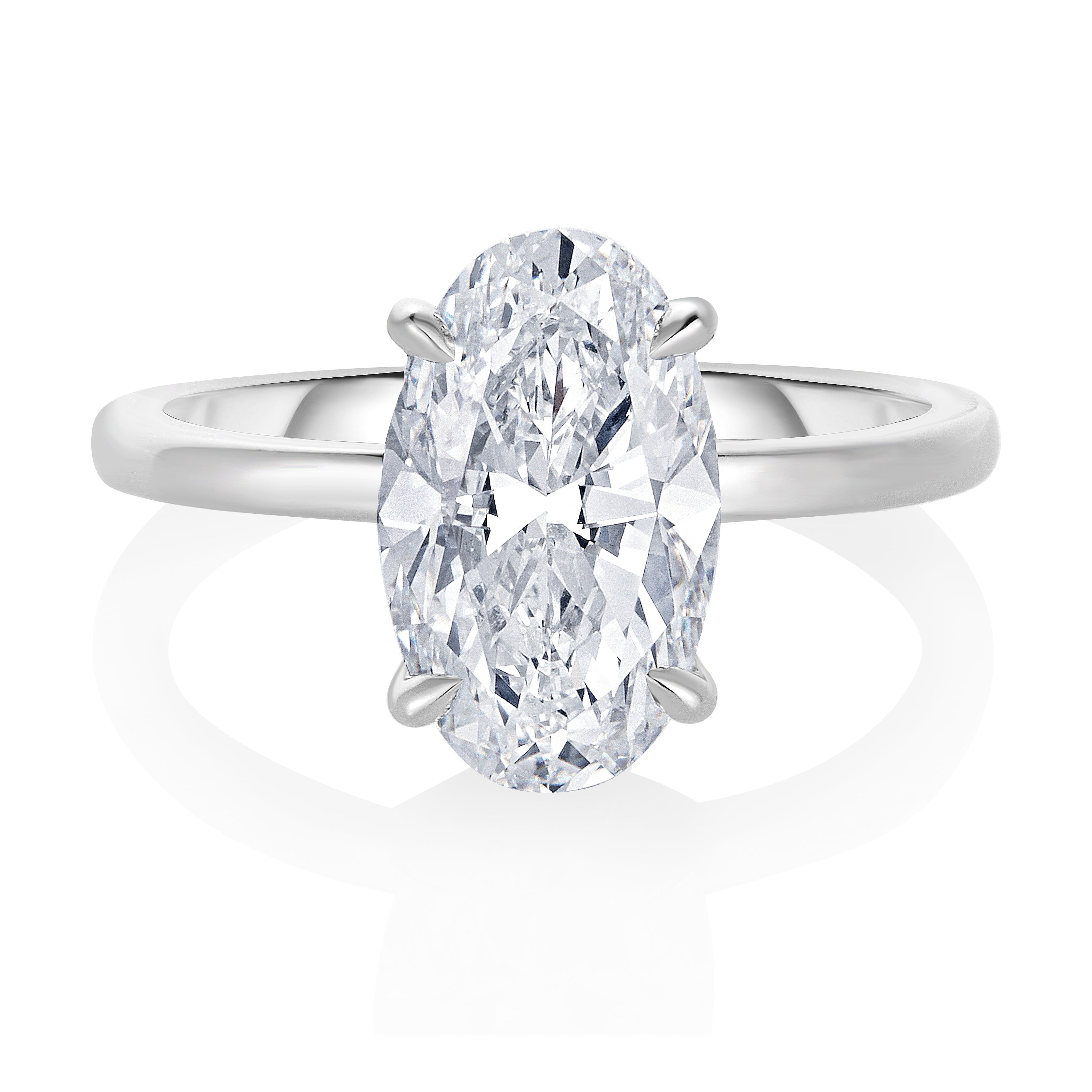 2.50 Carat Oval Cut Diamond Engagement Ring
