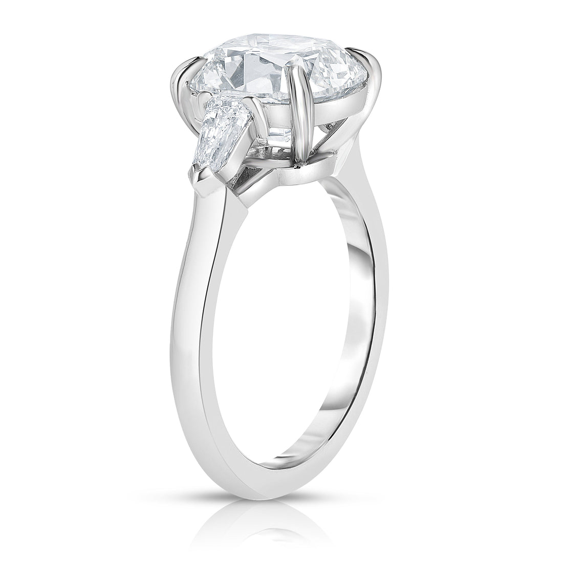 3.00 Carat Antique Cushion Cut Diamond Engagement Ring
