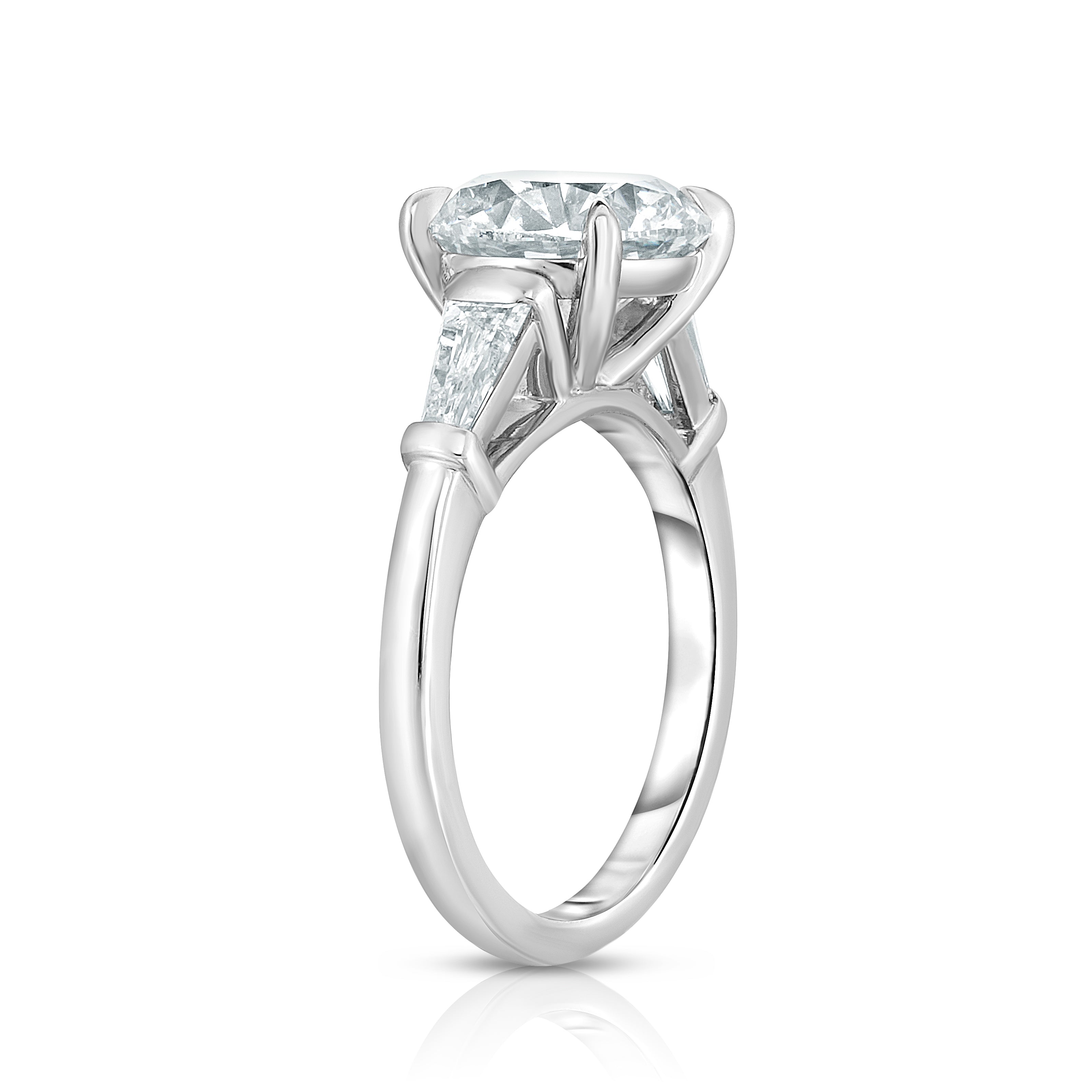 3.50 Carat Round Cut Diamond Engagement Ring