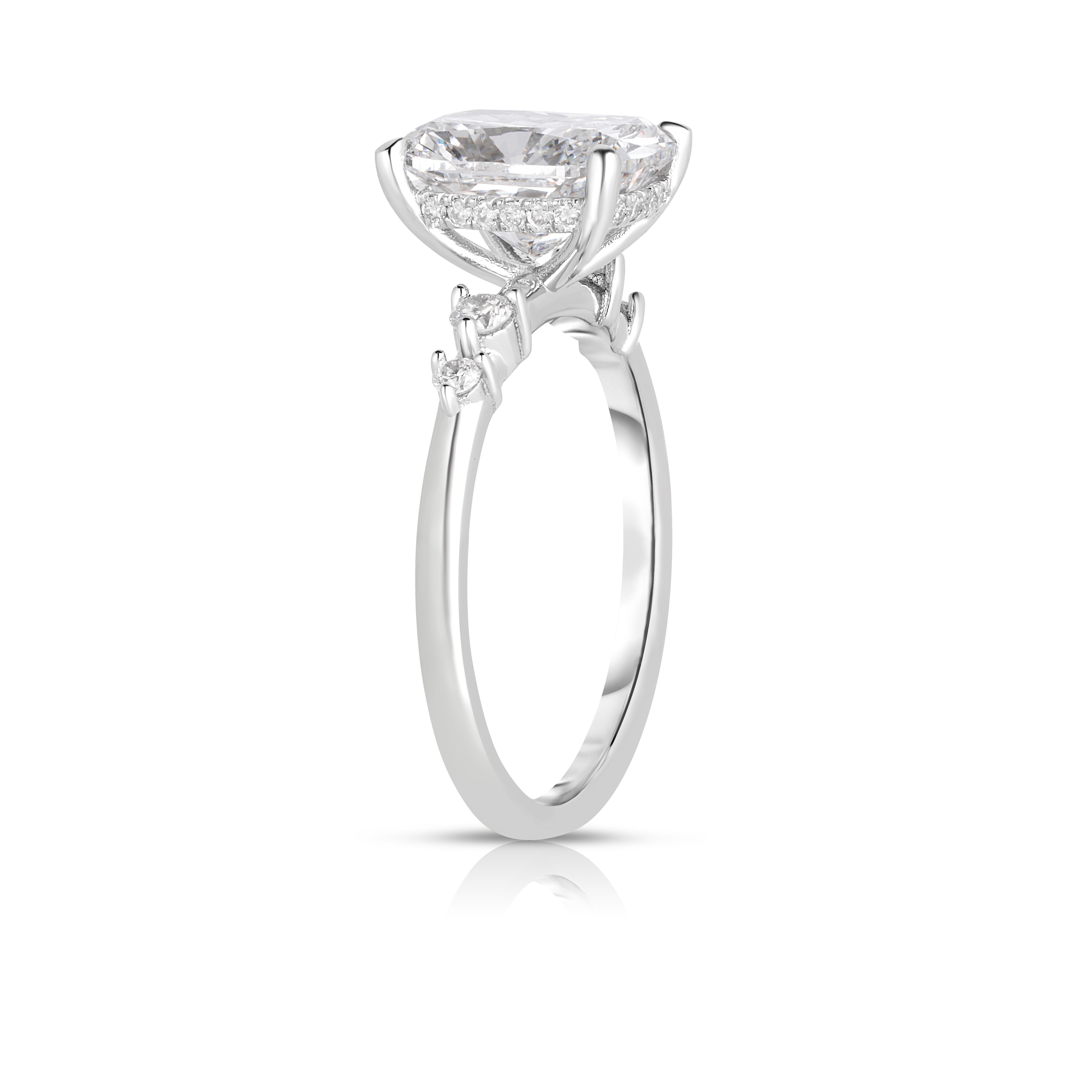 3.00 Carat Cushion Cut Diamond Engagement Ring