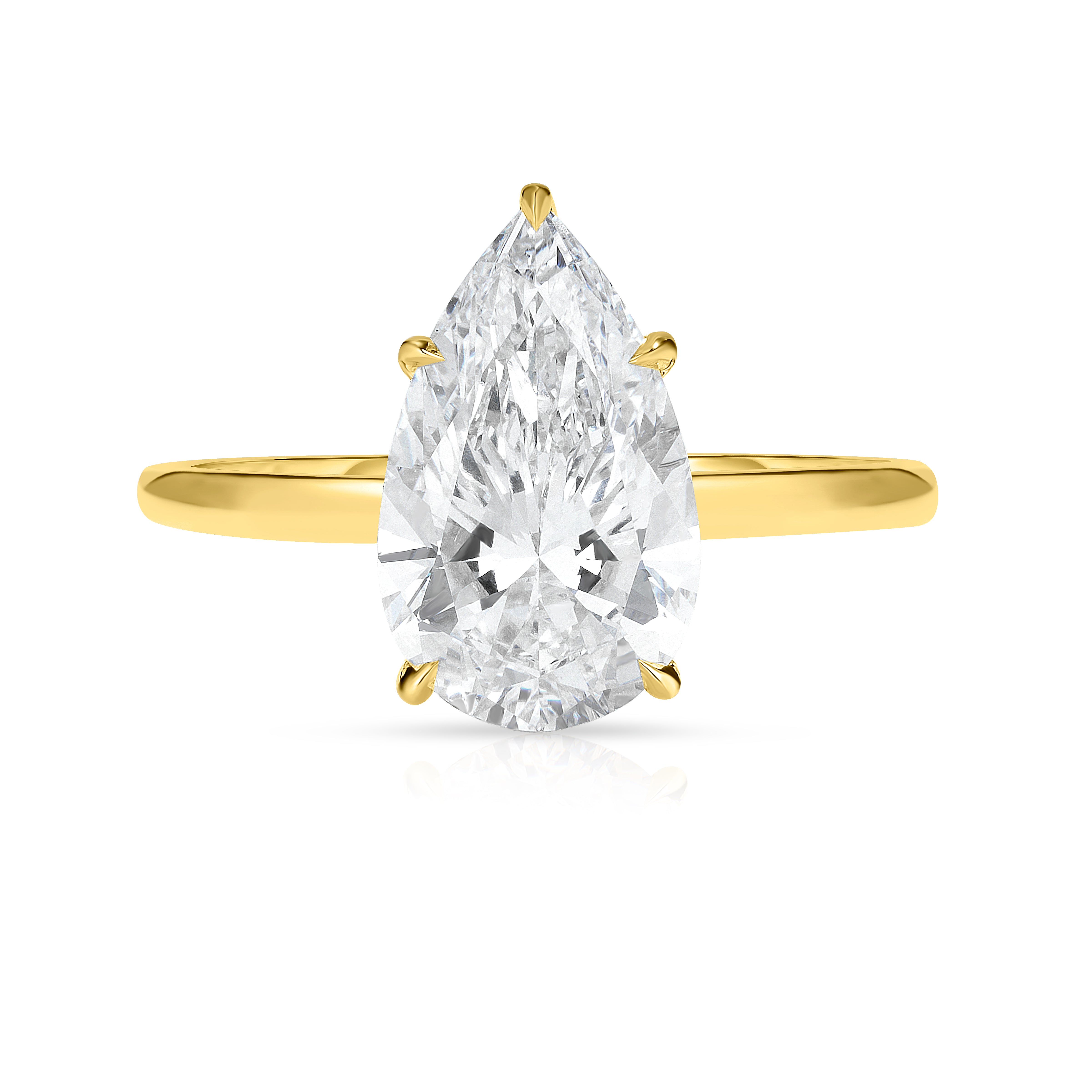3.00 Carat Pear Cut Diamond Engagement Ring